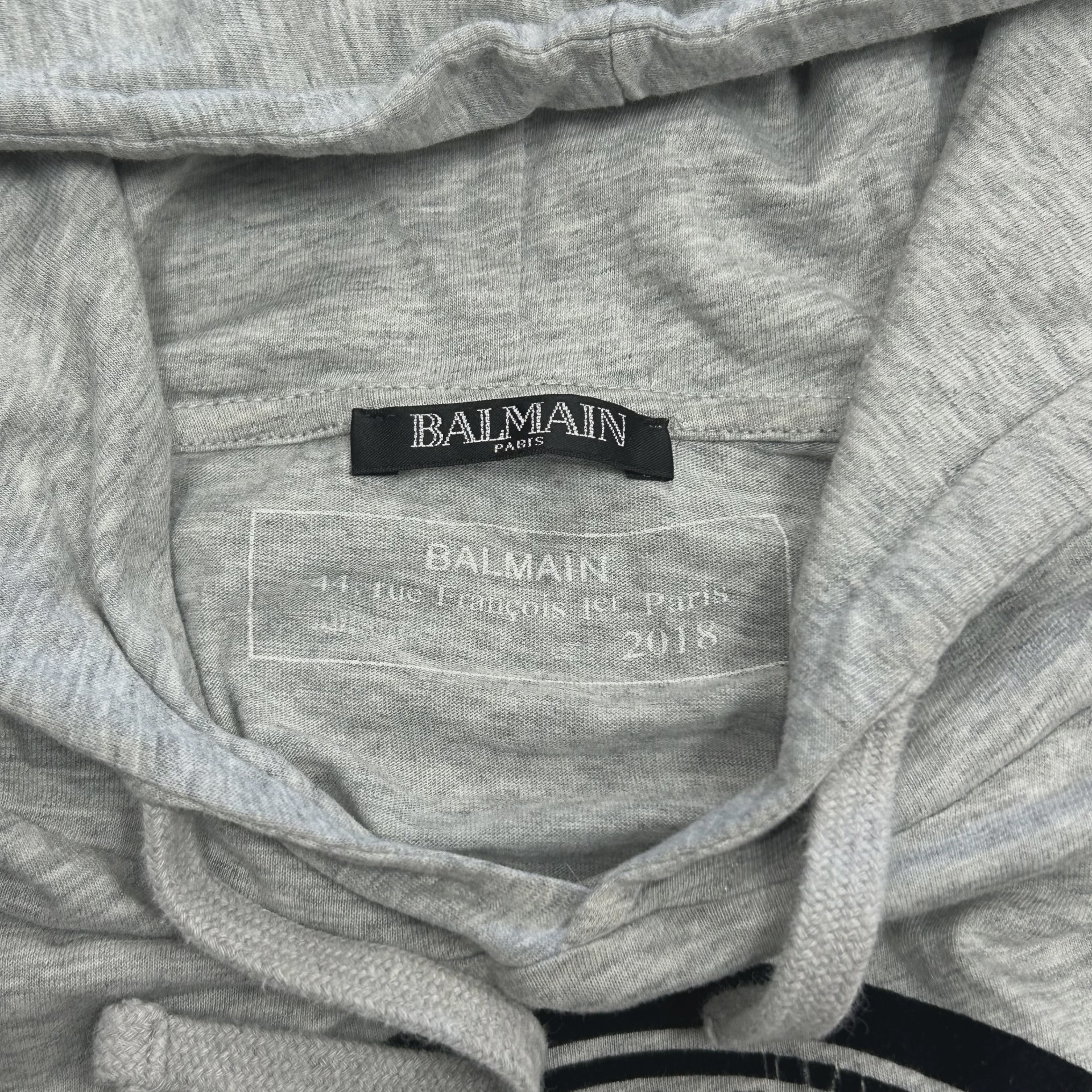 Balmain Grey Coin Logo Hoodie • Pre-Owned [9964] 5