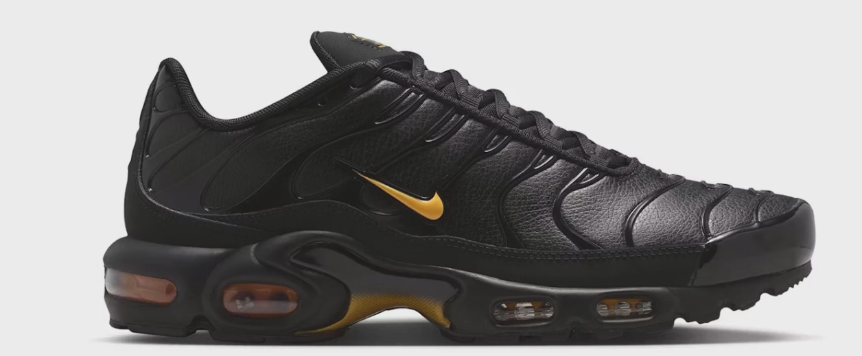 Nike Air Max Plus Premium Black Laser Orange • Brand New [0372]