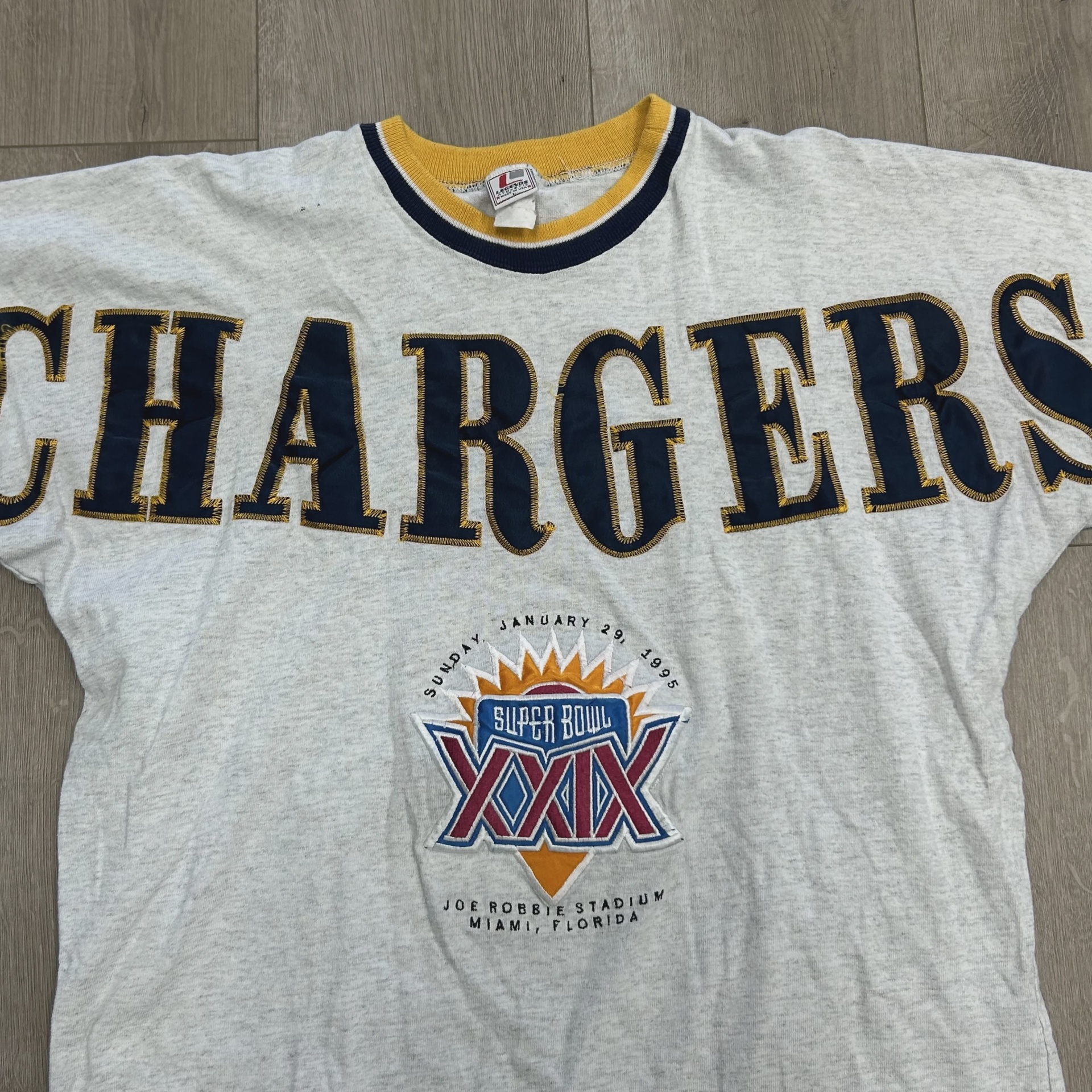 vintage 1995 San Diego Chargers Super Bowl XXIX Tee • Pre-Owned [0486] 6