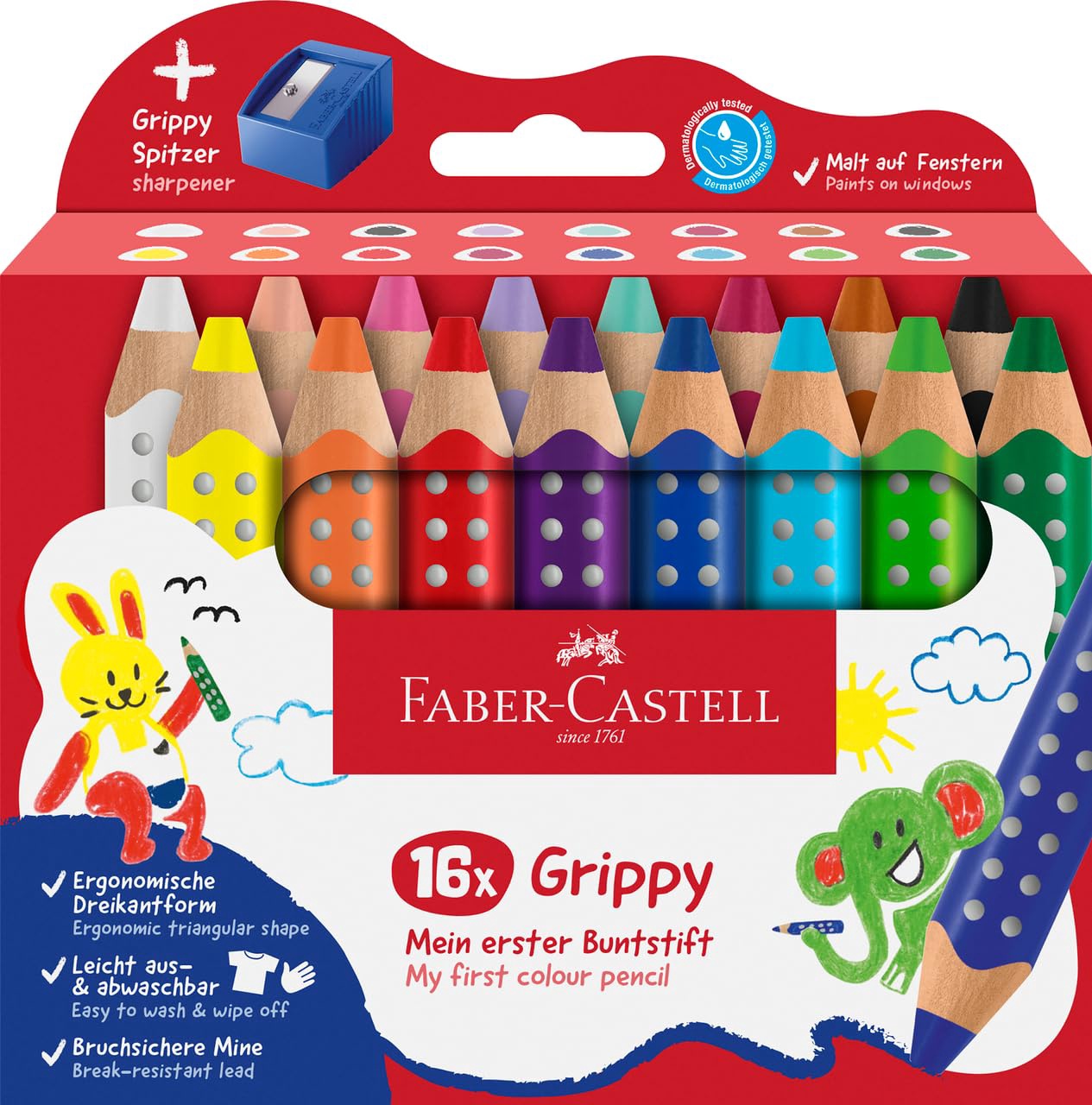 Faber-Castell - Colour Pencil Grippy with Sharpener