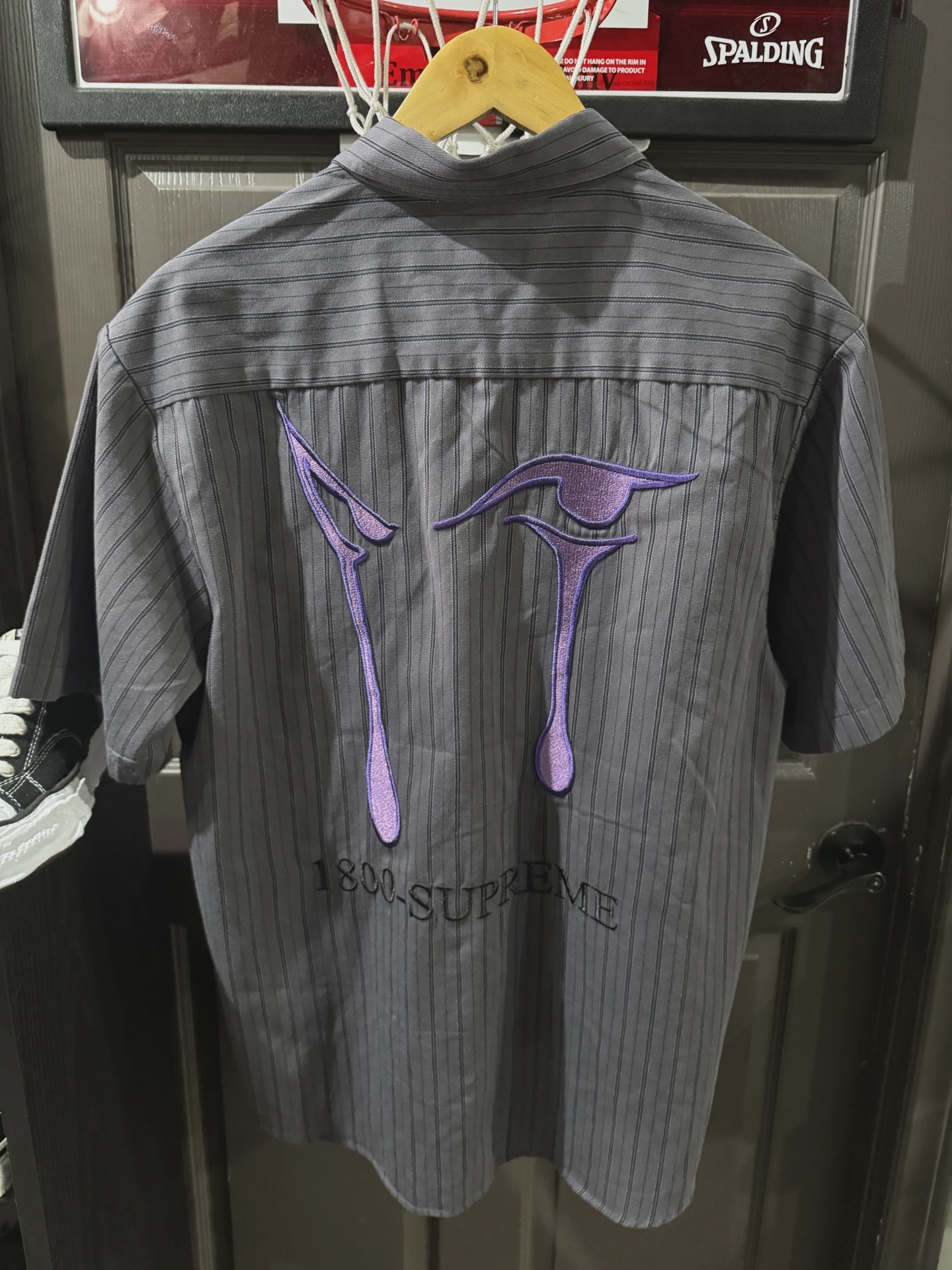 Supreme AOI Eyes S/S Work Shirt Stripe • Brand New [6691] 2