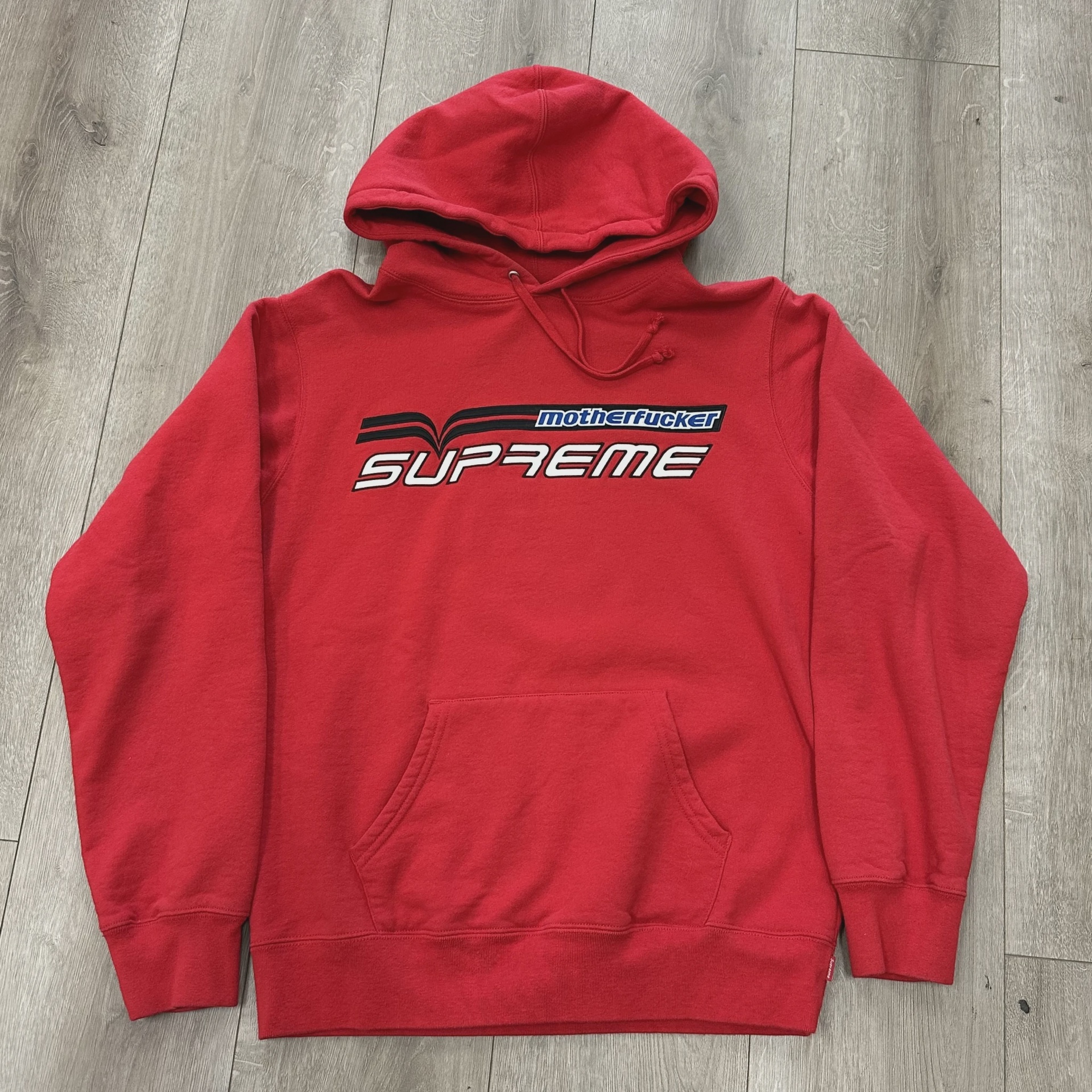 SS19 Supreme Motherfucker Hooded Sweatshirt Red • Pre-Owned [4918]