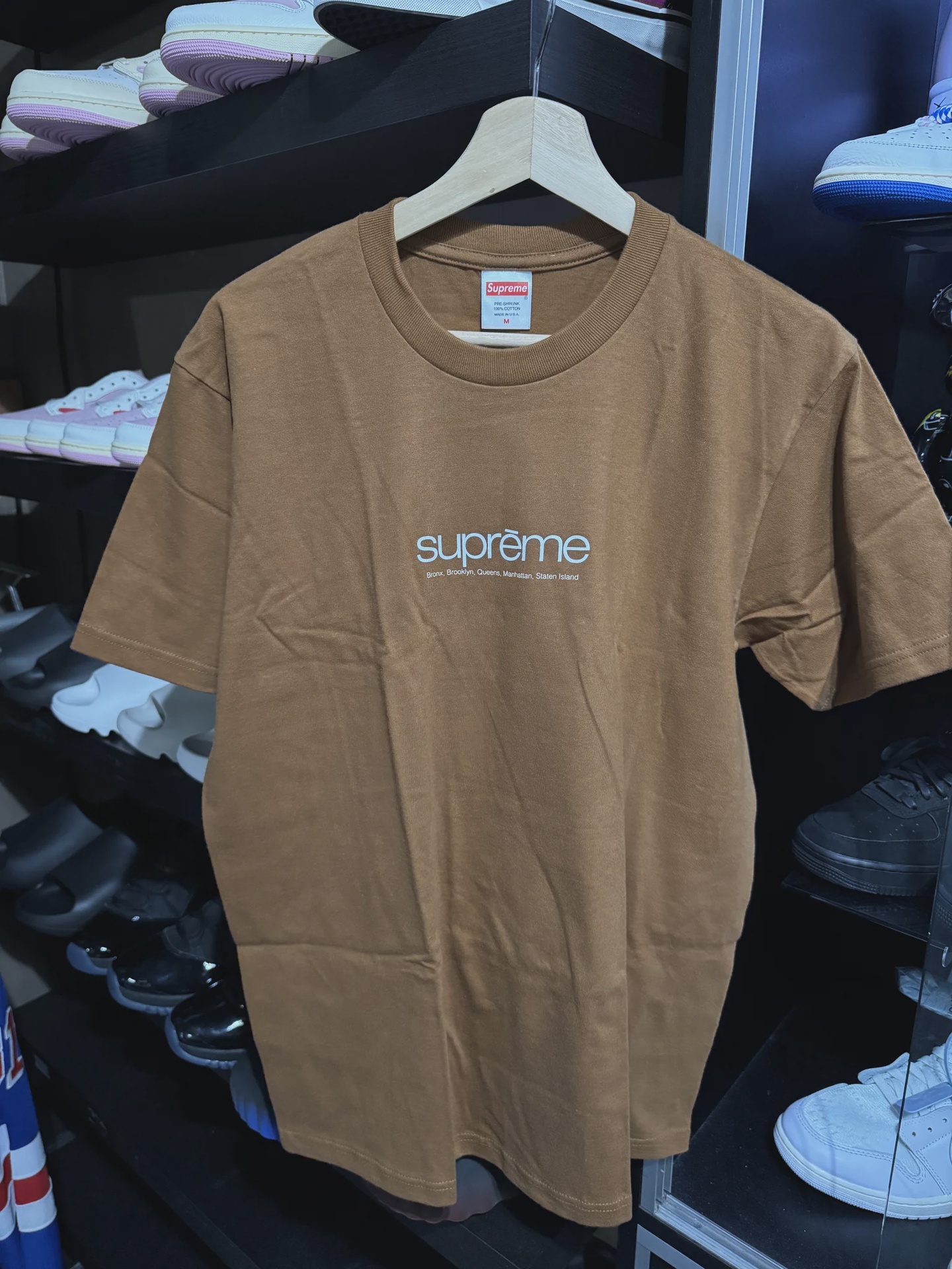 Supreme DNU Brown Tee M • Brand New [7177]