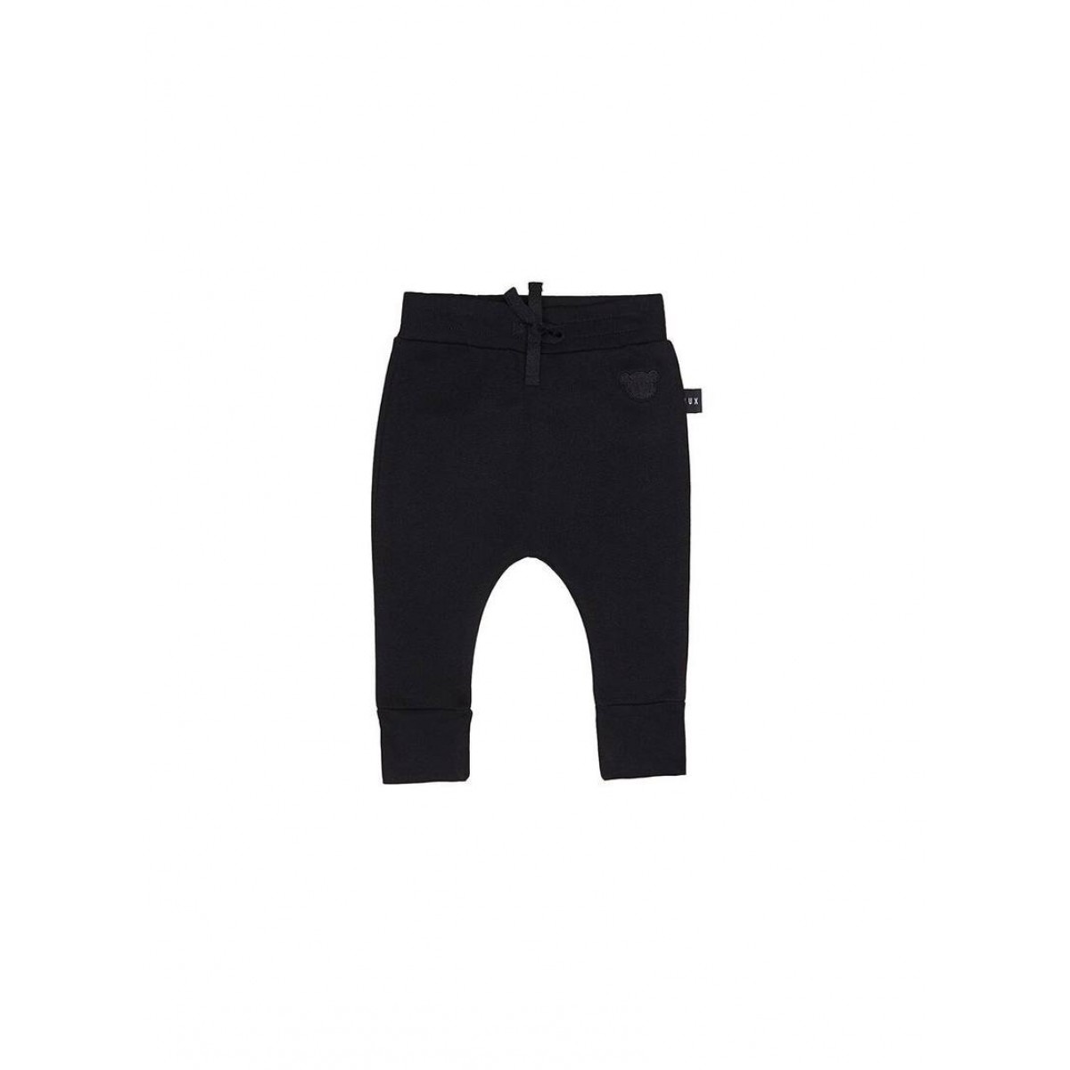 BLACK DROP CROTCH PANTS