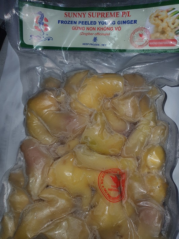 Sunny Food Froz Peeled Ginger 500gm