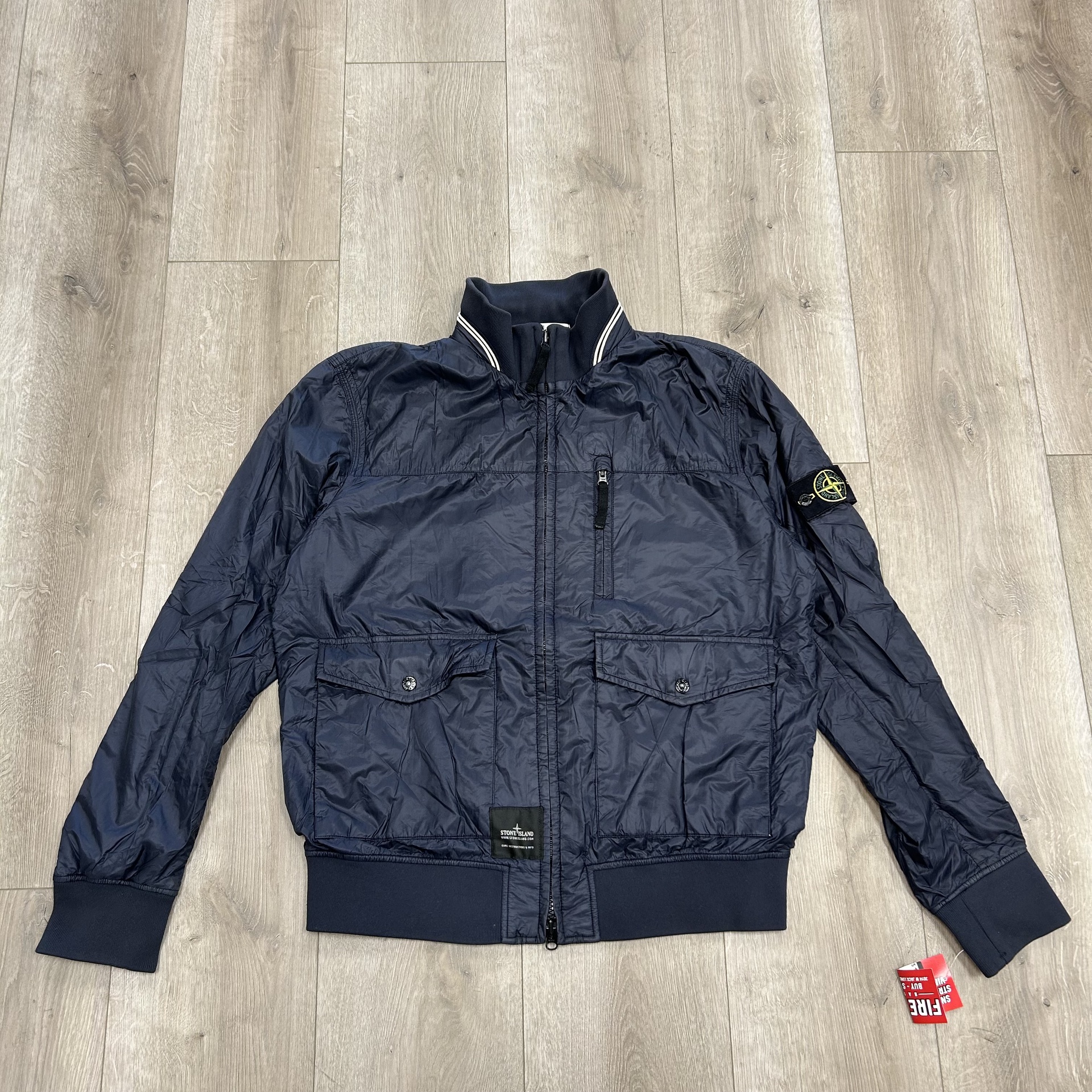 Stone Island Blue Zip Up Sport Jacket - Pre-Owned