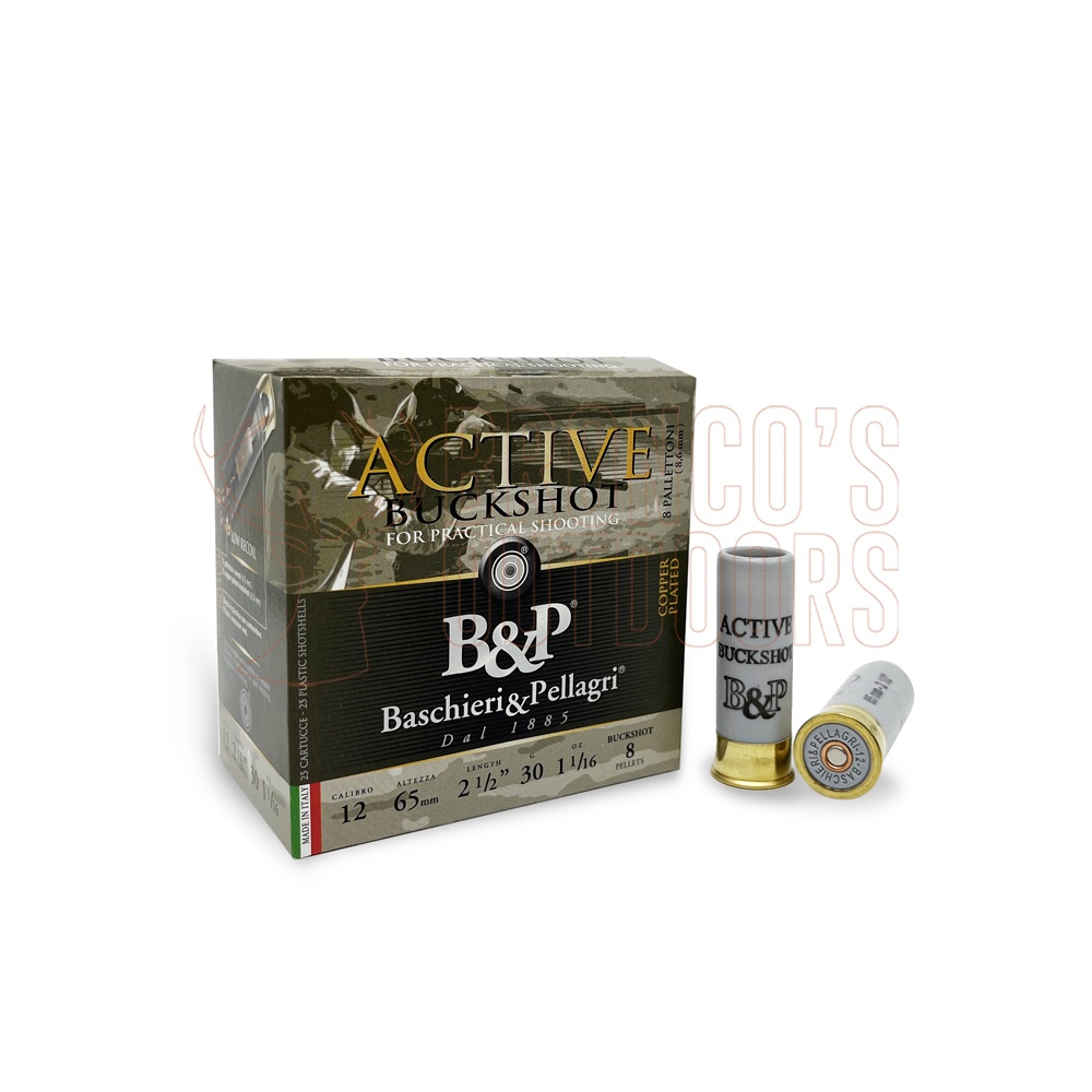 B&P Active Buckshot Copper Plated 30gm 25 Rounds