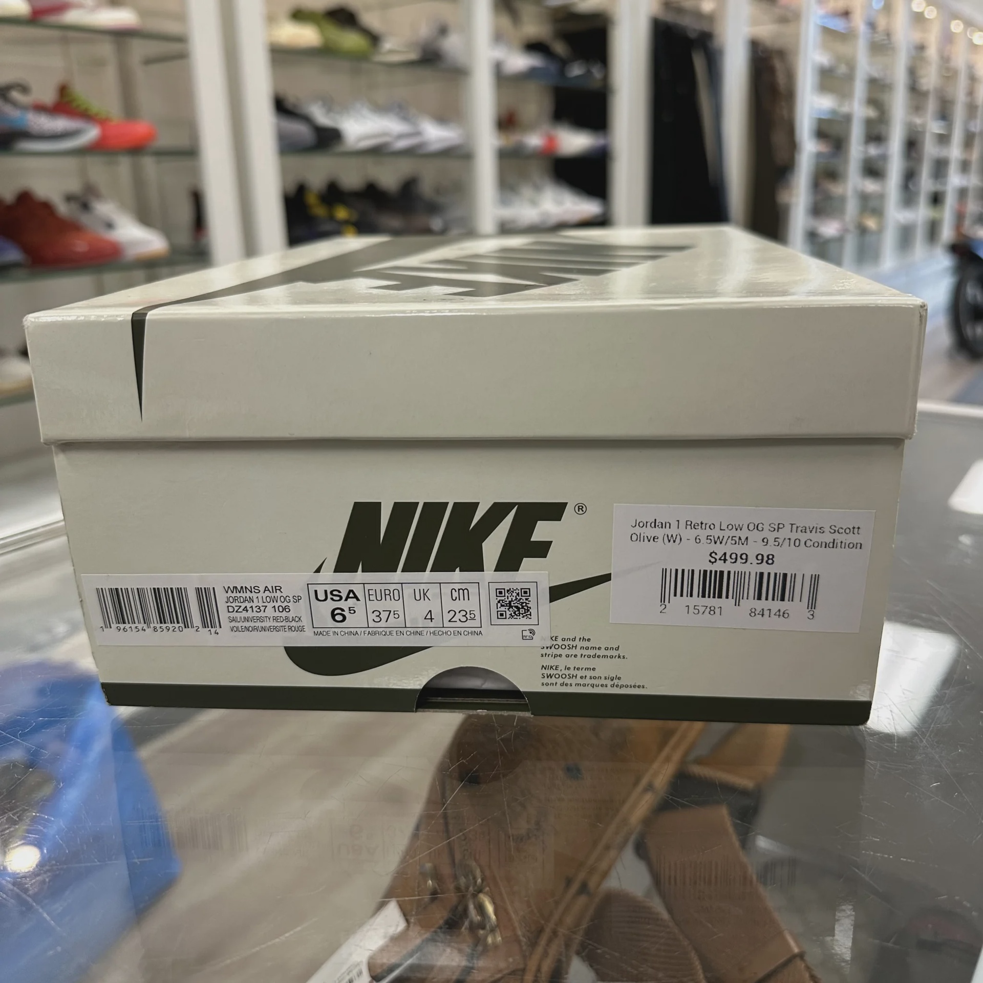 Air Jordan 1 Retro Low Original SP Travis Scott Olive (Women's) • Pre-Owned [0552] - photo 7