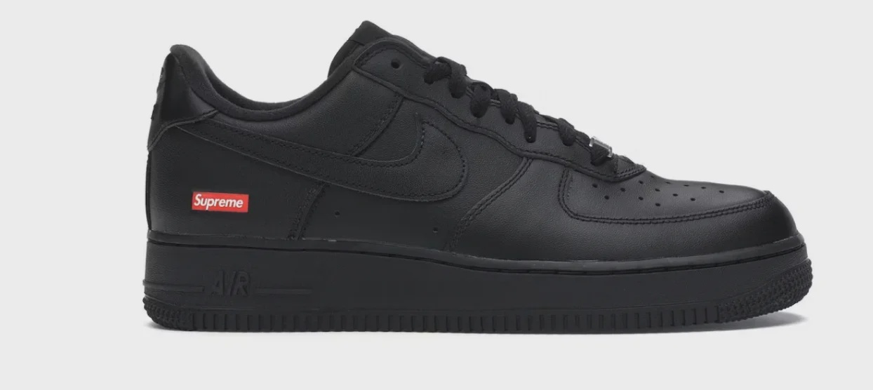 Nike Nike Air Force 1 Low Supreme Black - Size US M 11.5