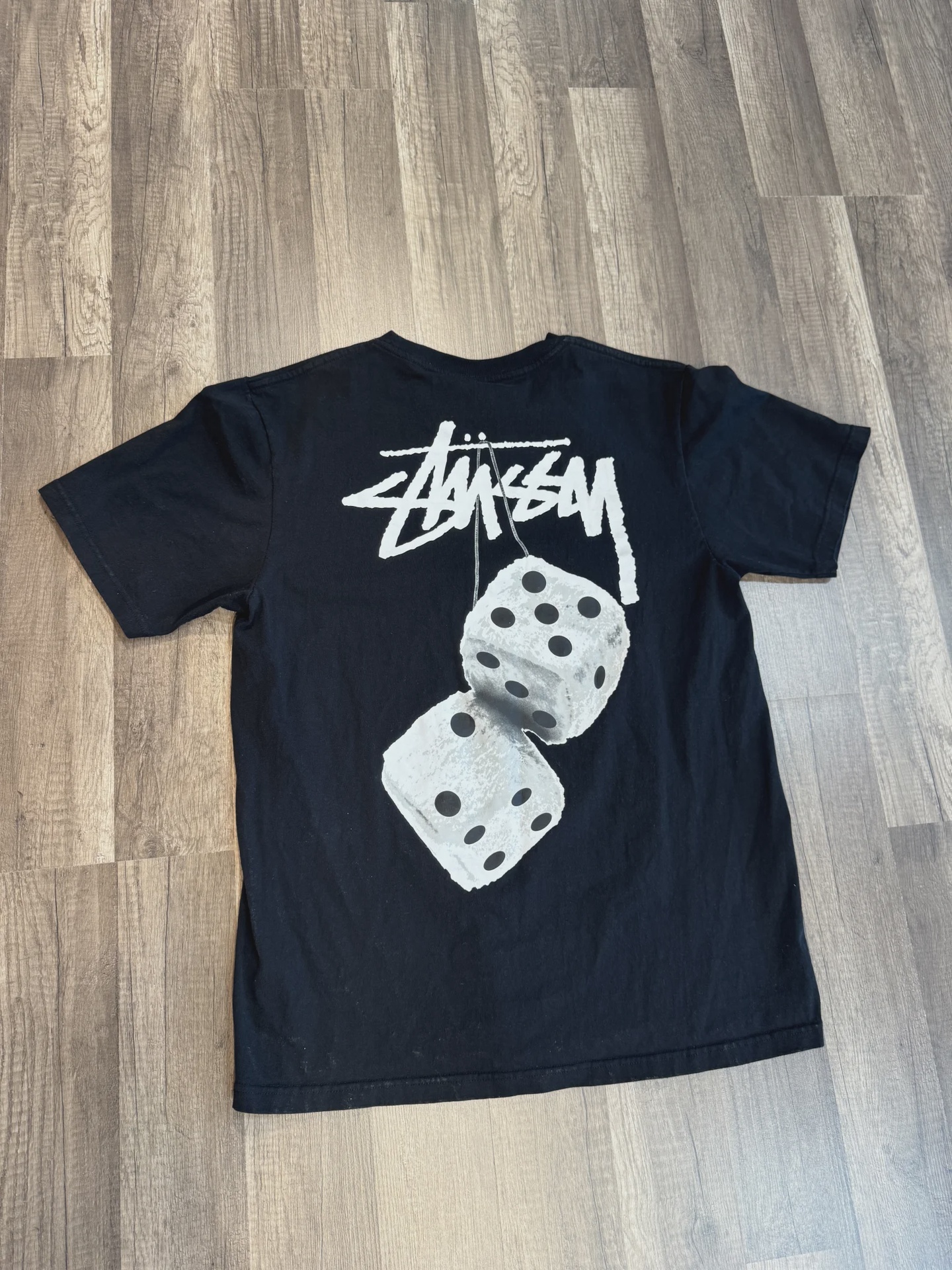 Stussy Fuzzy Dice Tee Black L • Pre-Owned [2938] - photo 2