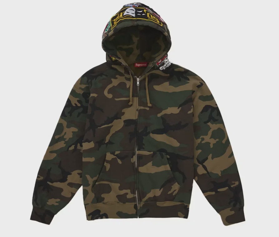 Supreme Supreme Patches Zip Up Hoodie - Size XXL