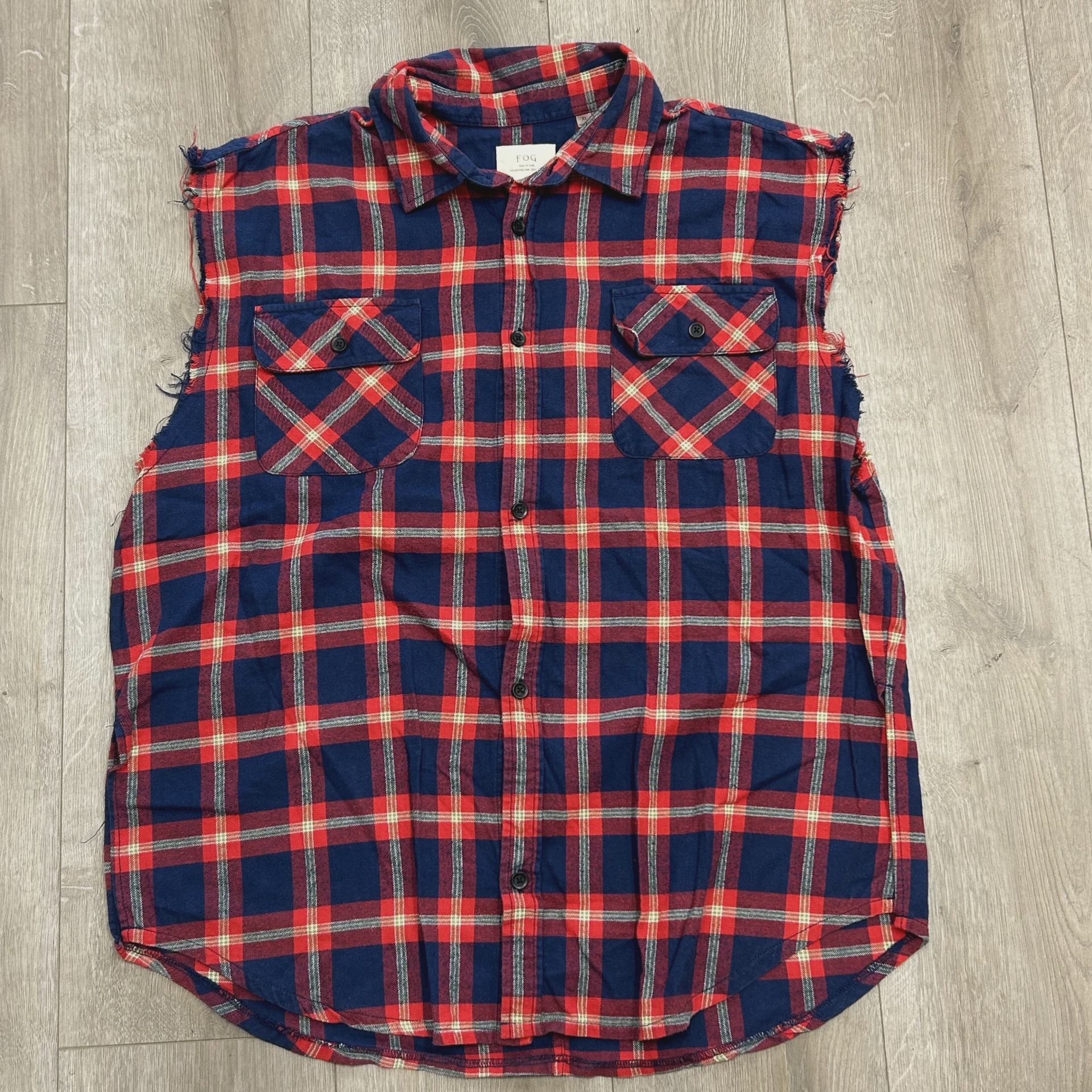 Fear of God Collection One Sleeveless Flannel Shirt • Pre-Owned [2104]