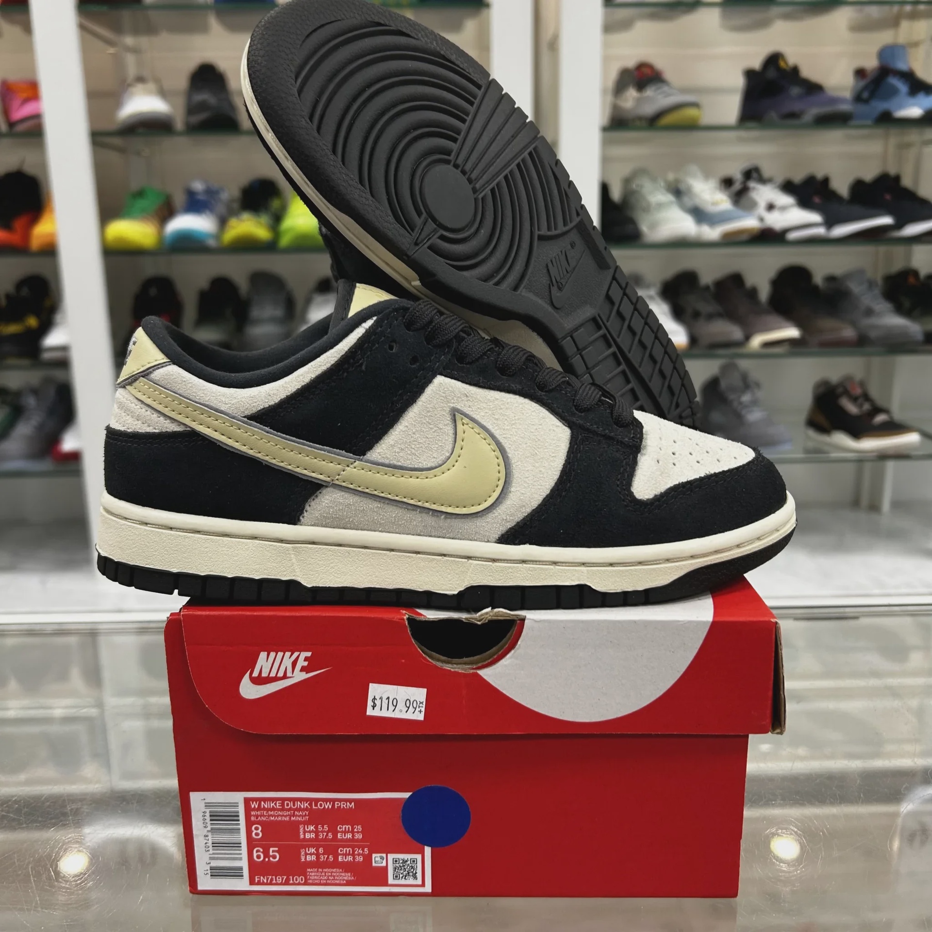 Nike Nike Dunk Low LX Black Suede Team Gold (W) - Size US W 8