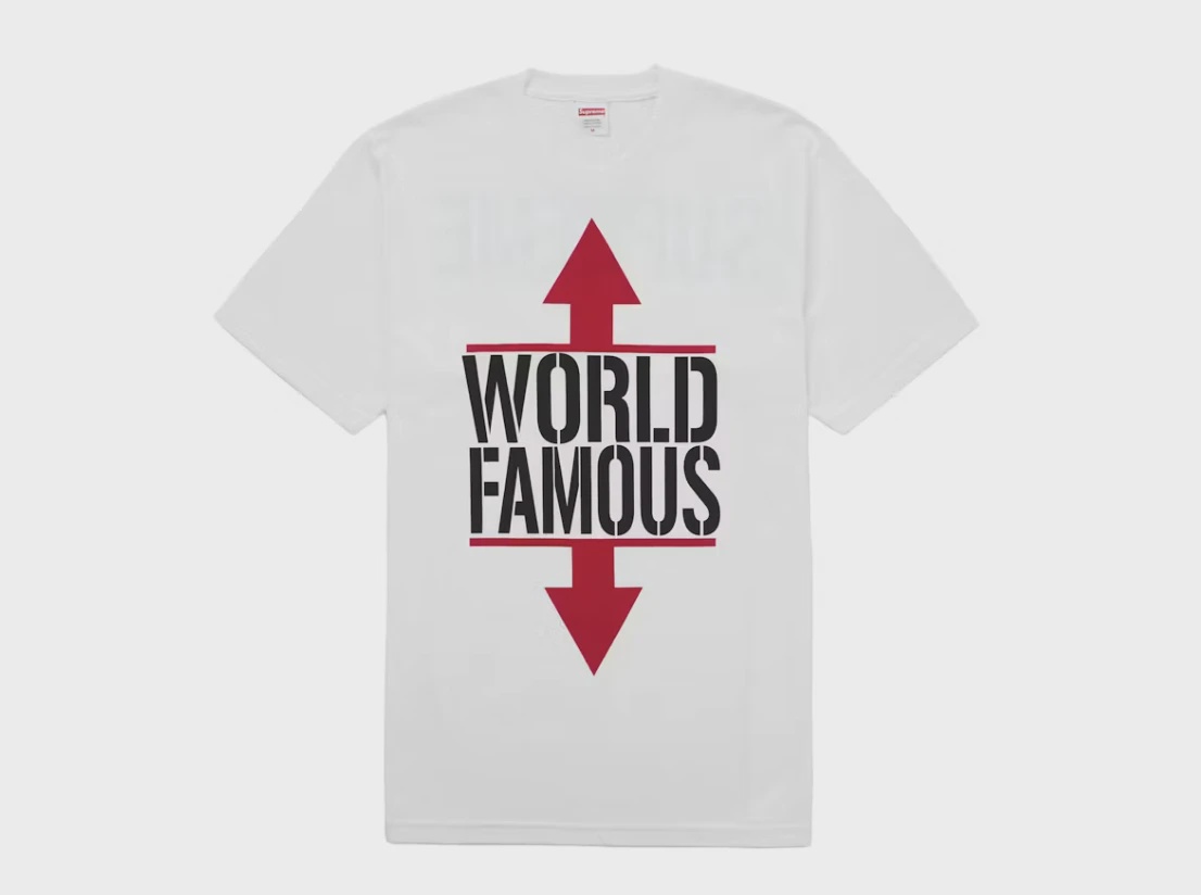 Supreme World Famous Tee White size XL • Brand New [8101]