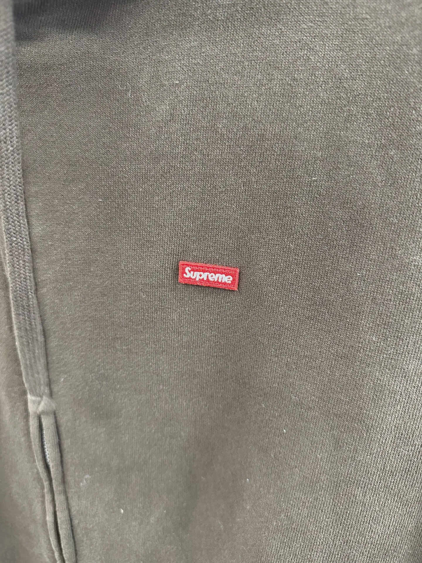 Supreme Small Box Zip Up Hooded Sweatshirt (FW25) Brown • Brand New [8321] - photo 4