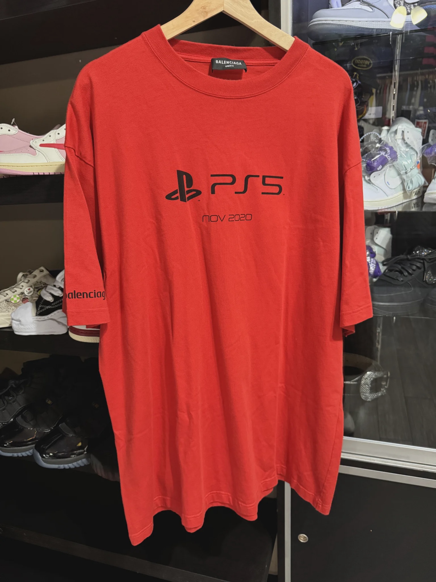 Balenciaga Balenciaga x PlayStation Boxy T-shirt Red - Size L