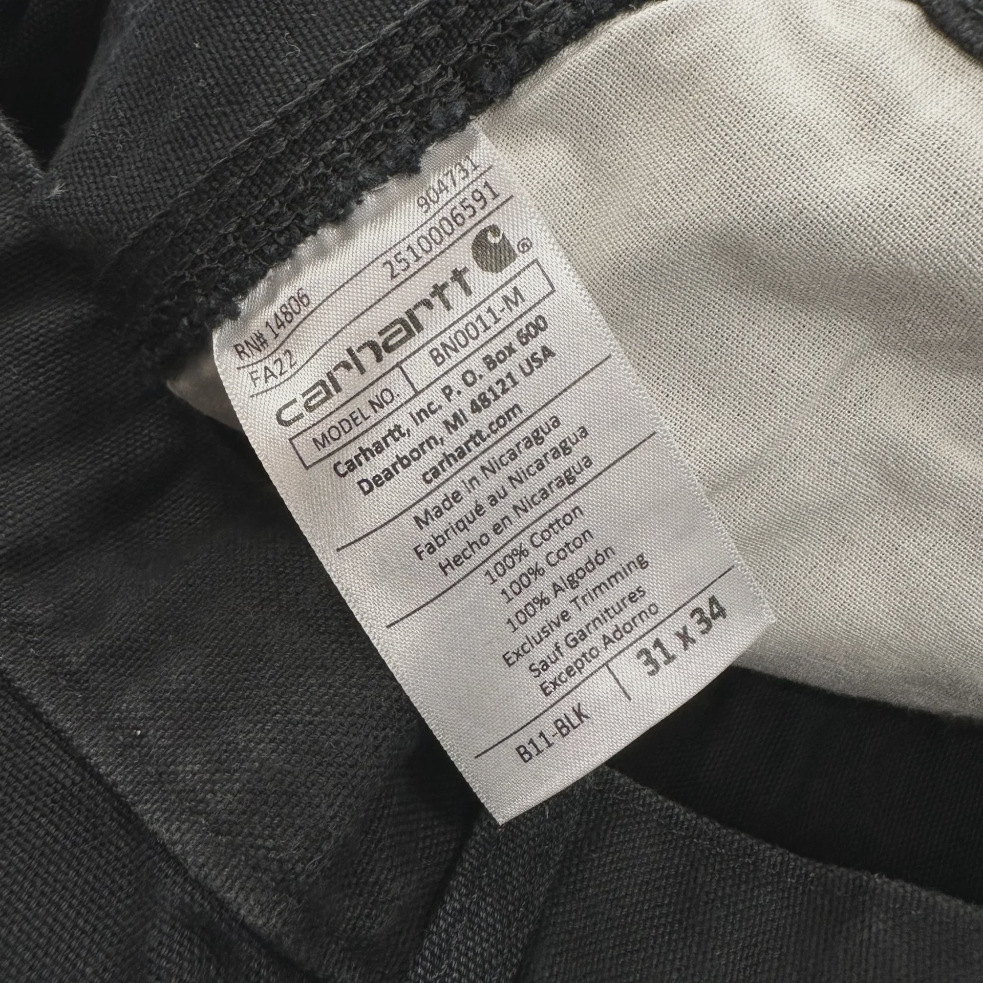 Carhartt B11 Loose Fit Washed Duck Canvas Utility Work Pants 31" • Pre-Owned [4250] - photo 2