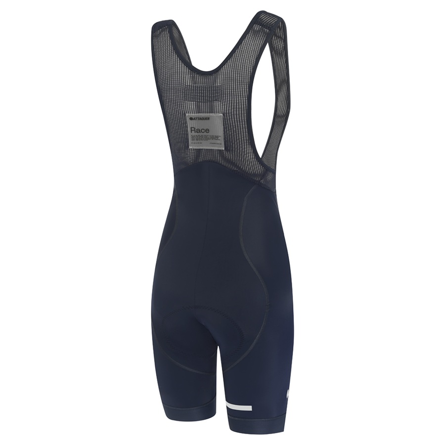 ATQ Womens Race Bib Short Navy/White Reflective Logo