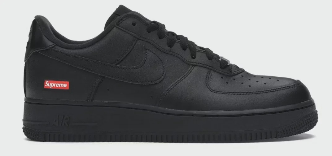 Nike Nike Air Force 1 Low Supreme Black - Size US M 9