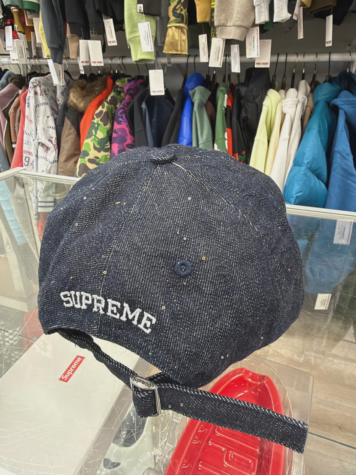 Supreme Sequin Denim Classic Logo 6-Panel • Pre-Owned [2585] - photo 3