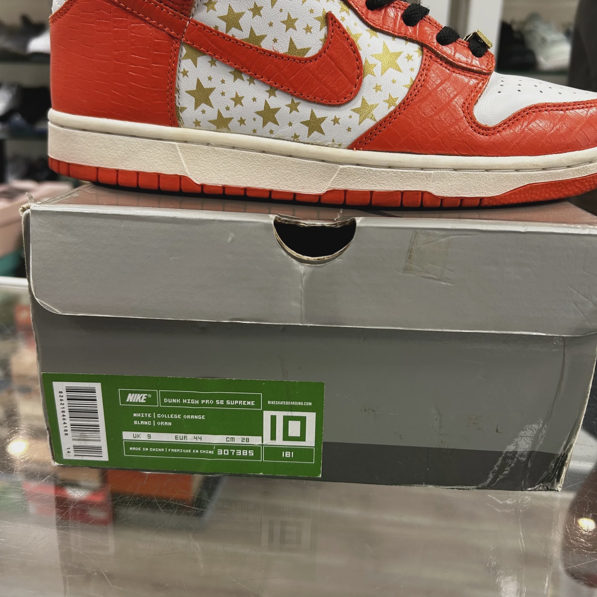 Nike Dunk High Pro SB Supreme Orange Stars • Pre-Owned [0546] - photo 5