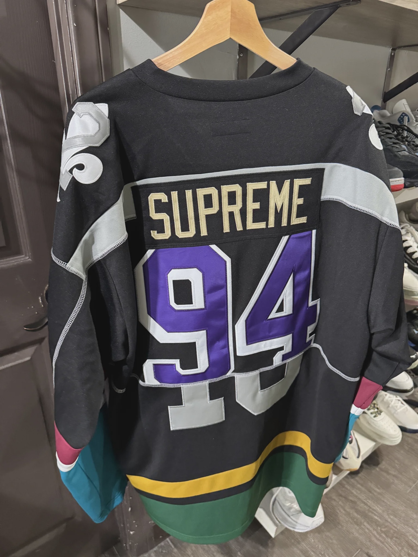 Supreme Paneled Hockey Jersey Black • Pre-Owned [0422] - photo 2