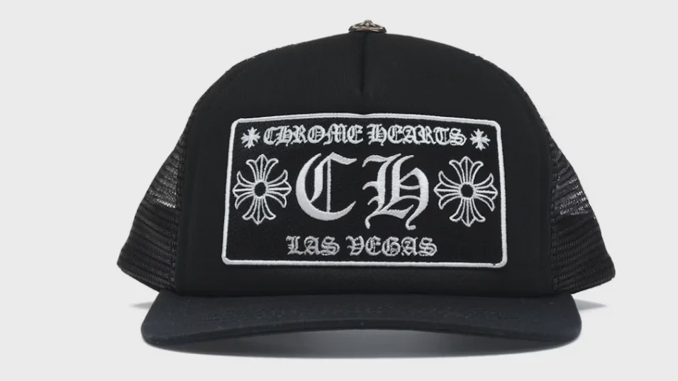 Chrome Hearts Chrome Hearts CH Las Vegas Trucker Hat Black/Black - Size One Size