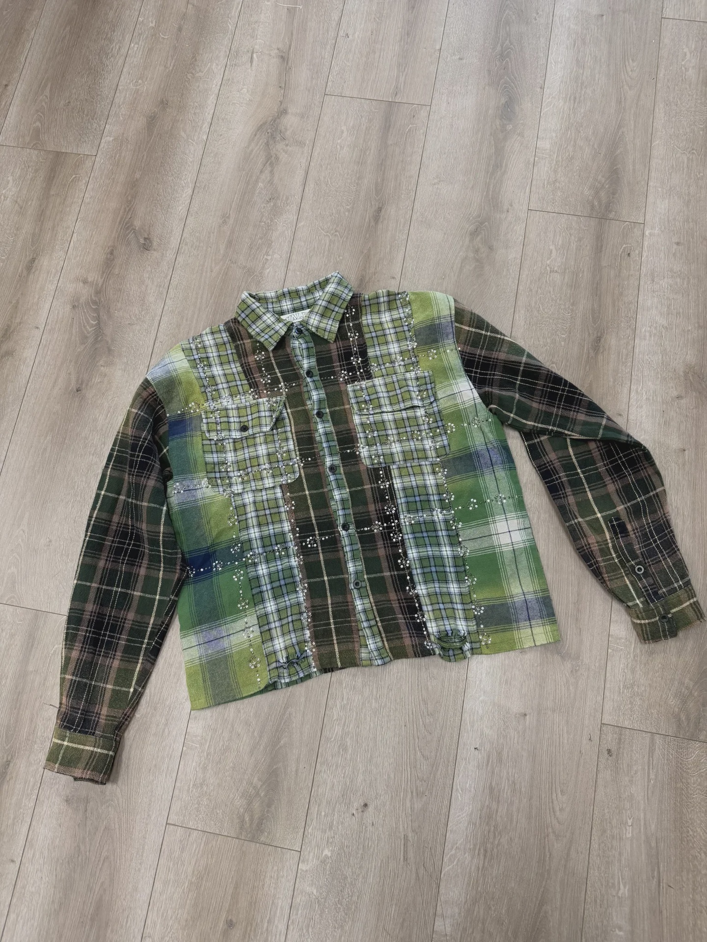 Vale Forever "Frankenstein" Valley Dreams Rhinestone Flannel • Pre-Owned [3687] - photo 1