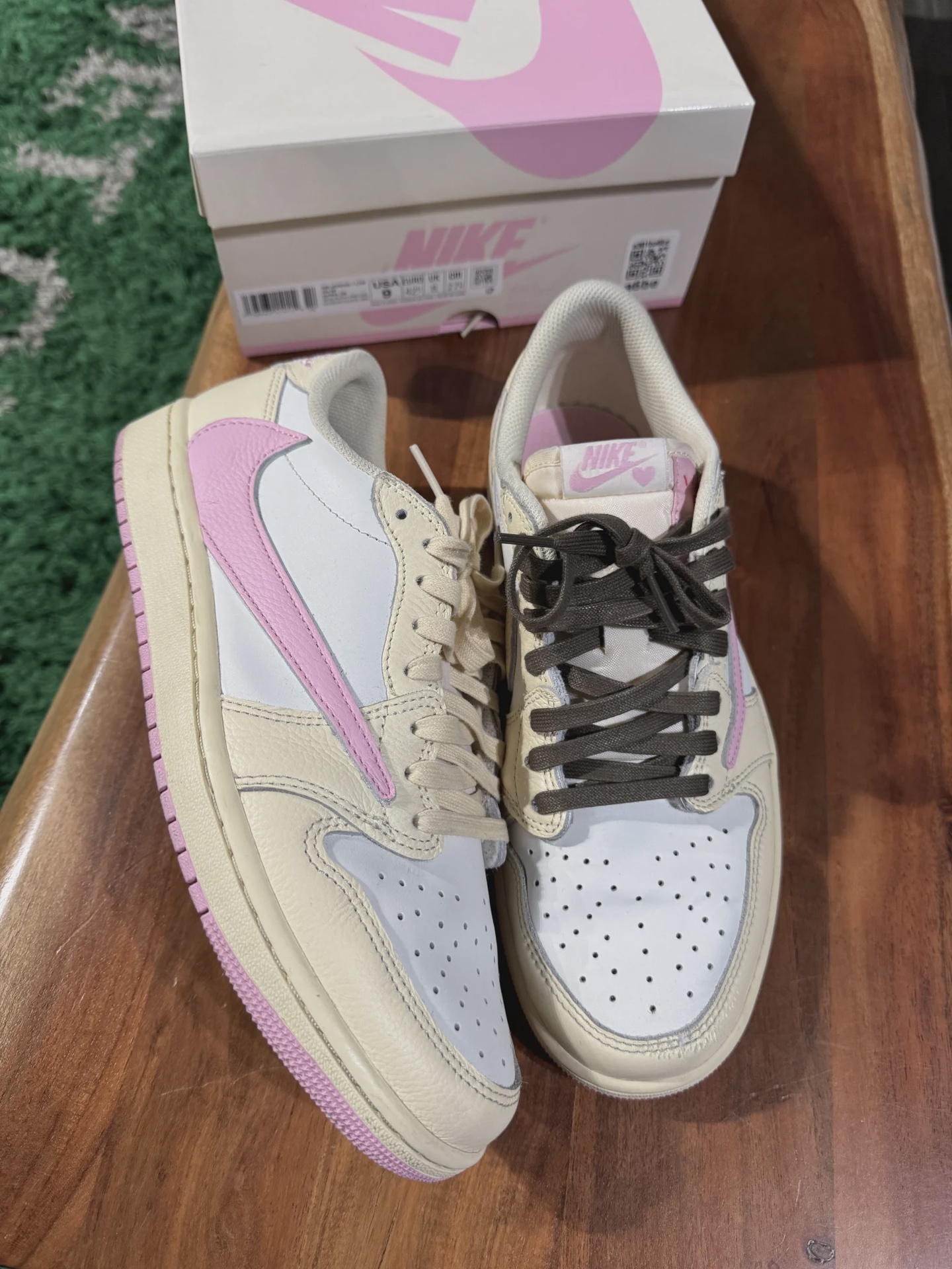 Air Jordan 1 Retro Low Original SP Travis Scott Shy Pink • Pre-Owned [4373] - photo 1