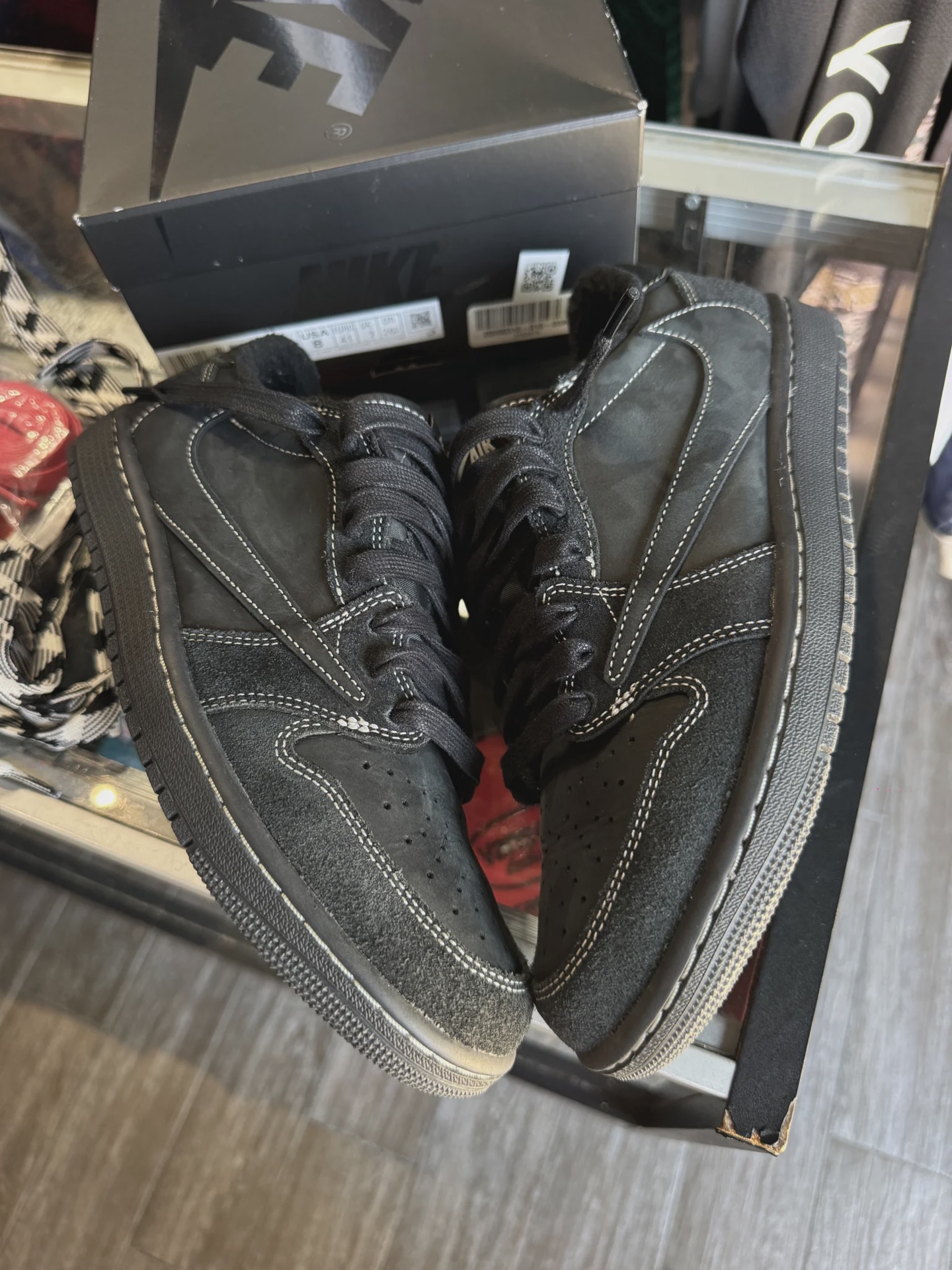 Air Jordan 1 Retro Low Original SP Travis Scott Black Phantom • Pre-Owned [7814] - photo 2