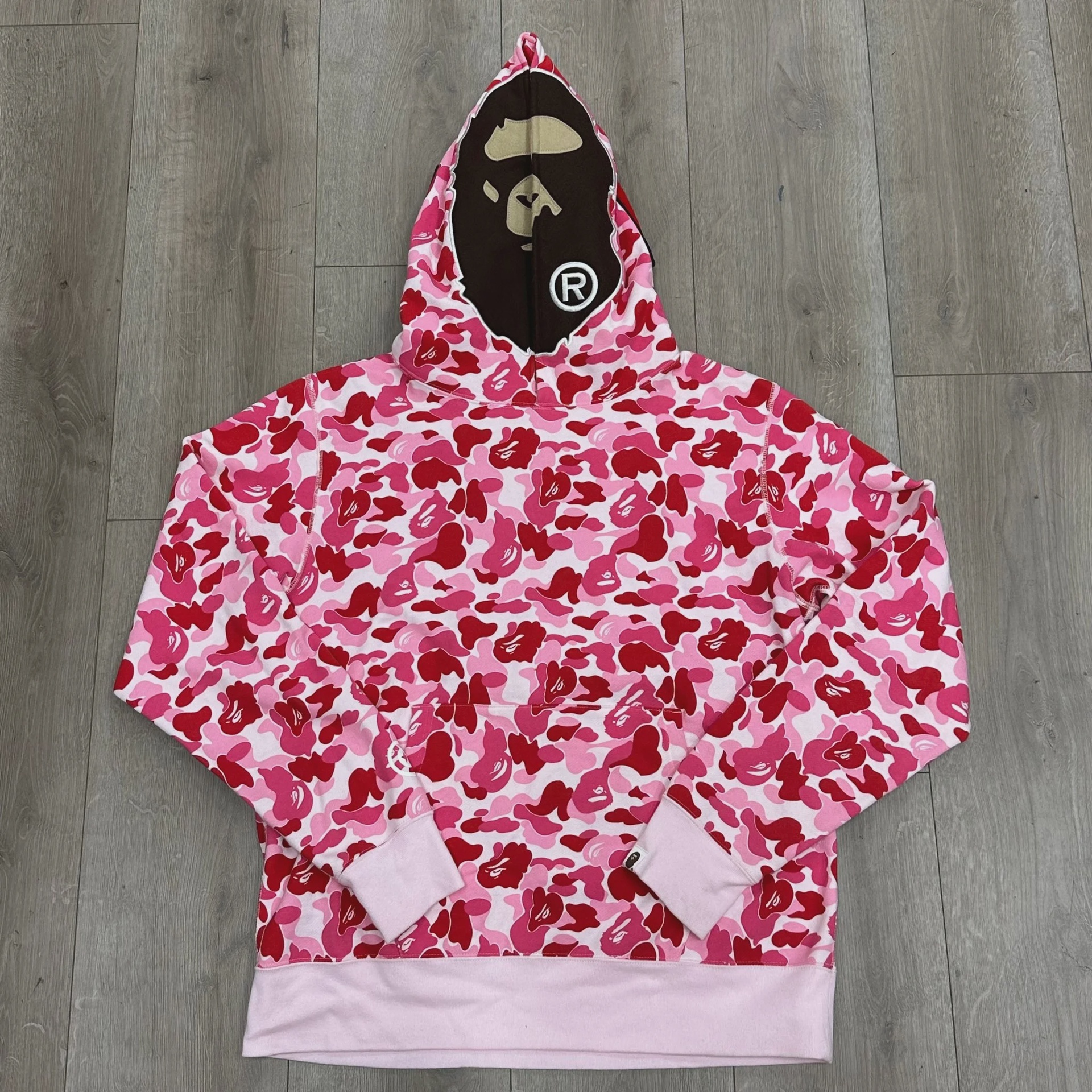 BAPE ABC Camo 2nd Ape Full Zip Hoodie Pinkr • Pre-Owned [6889] - photo 1