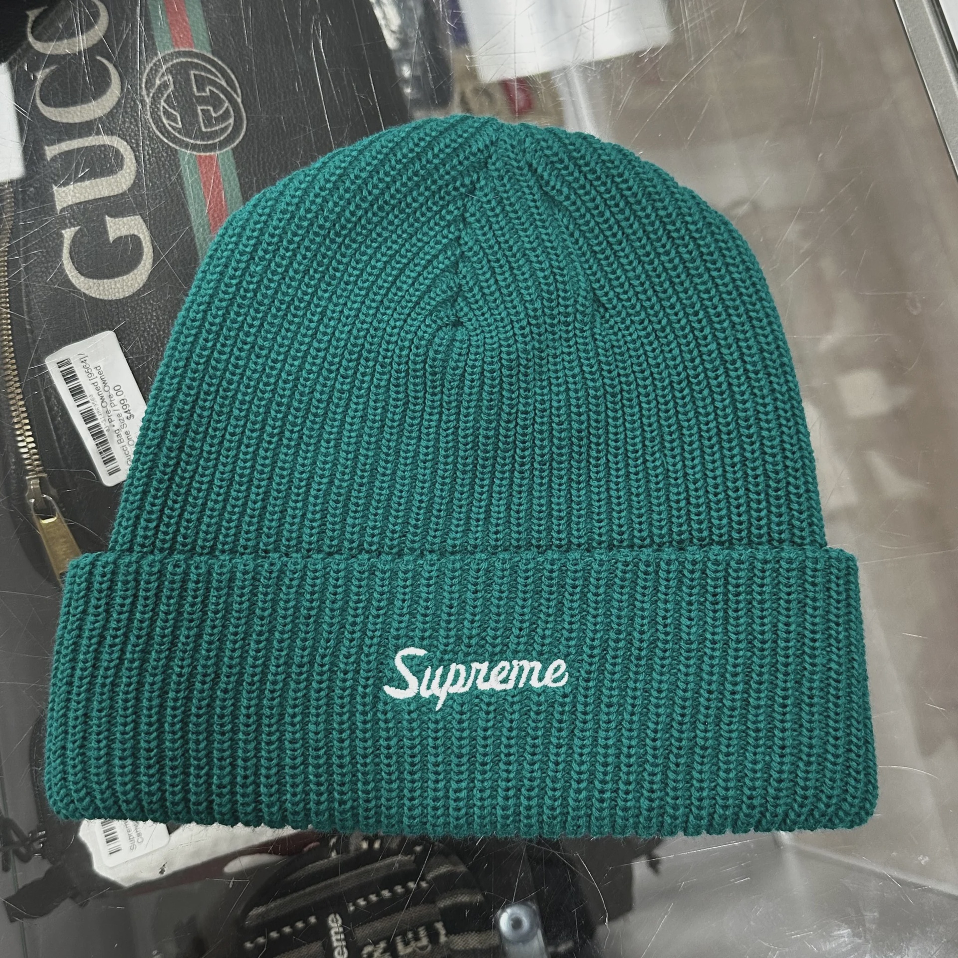 Supreme Supreme Loose Gauge Beanie Teal - Size One Size