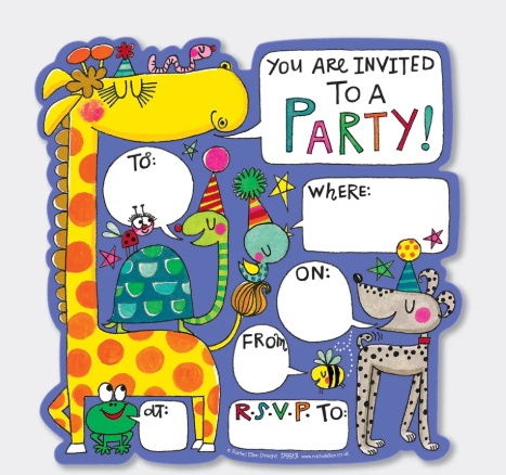 Rachel Ellen - Die Cut Social Stationery - Party Invitations 8 Pack