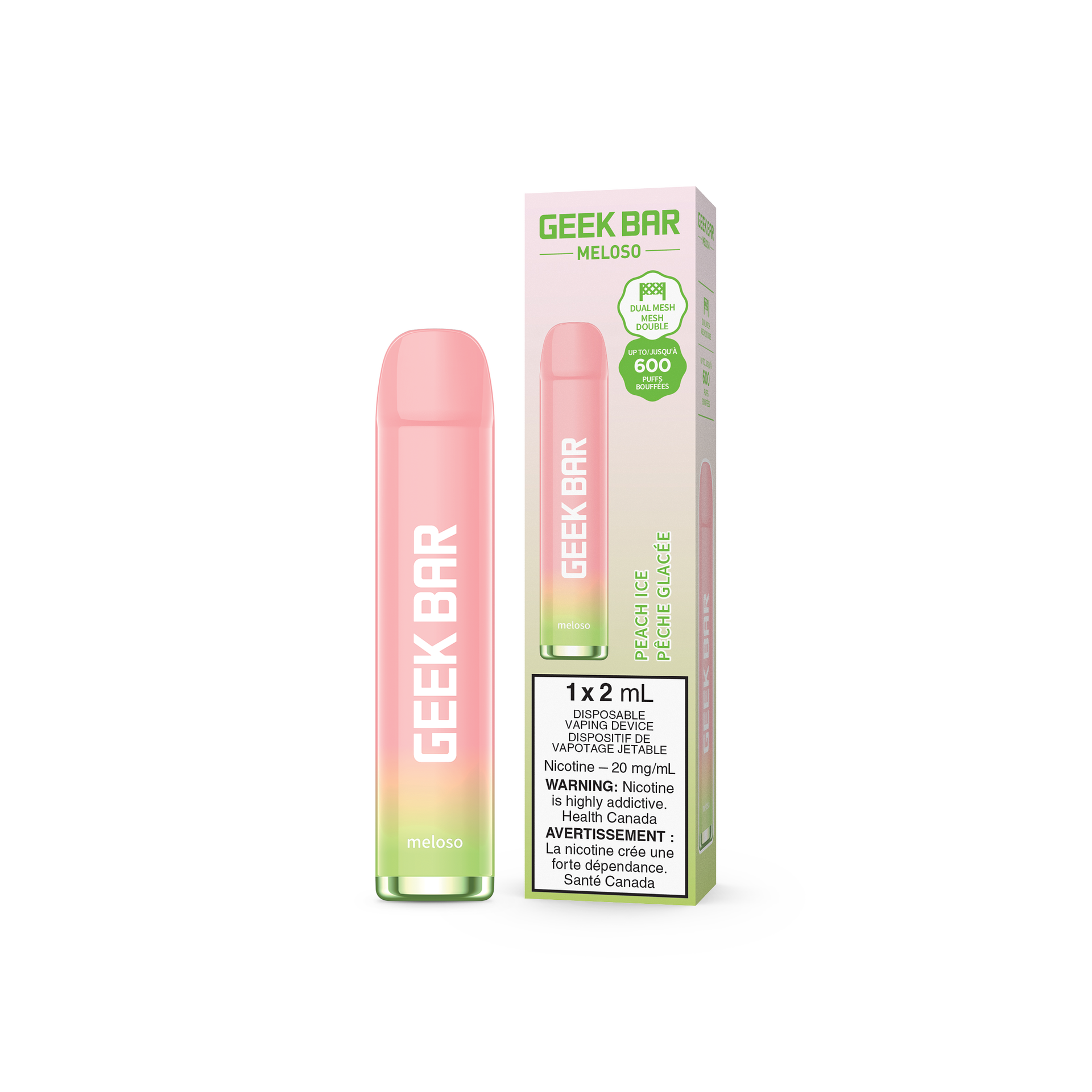 GEEK BAR MELOSO DISPOSABLE- PEACH ICE