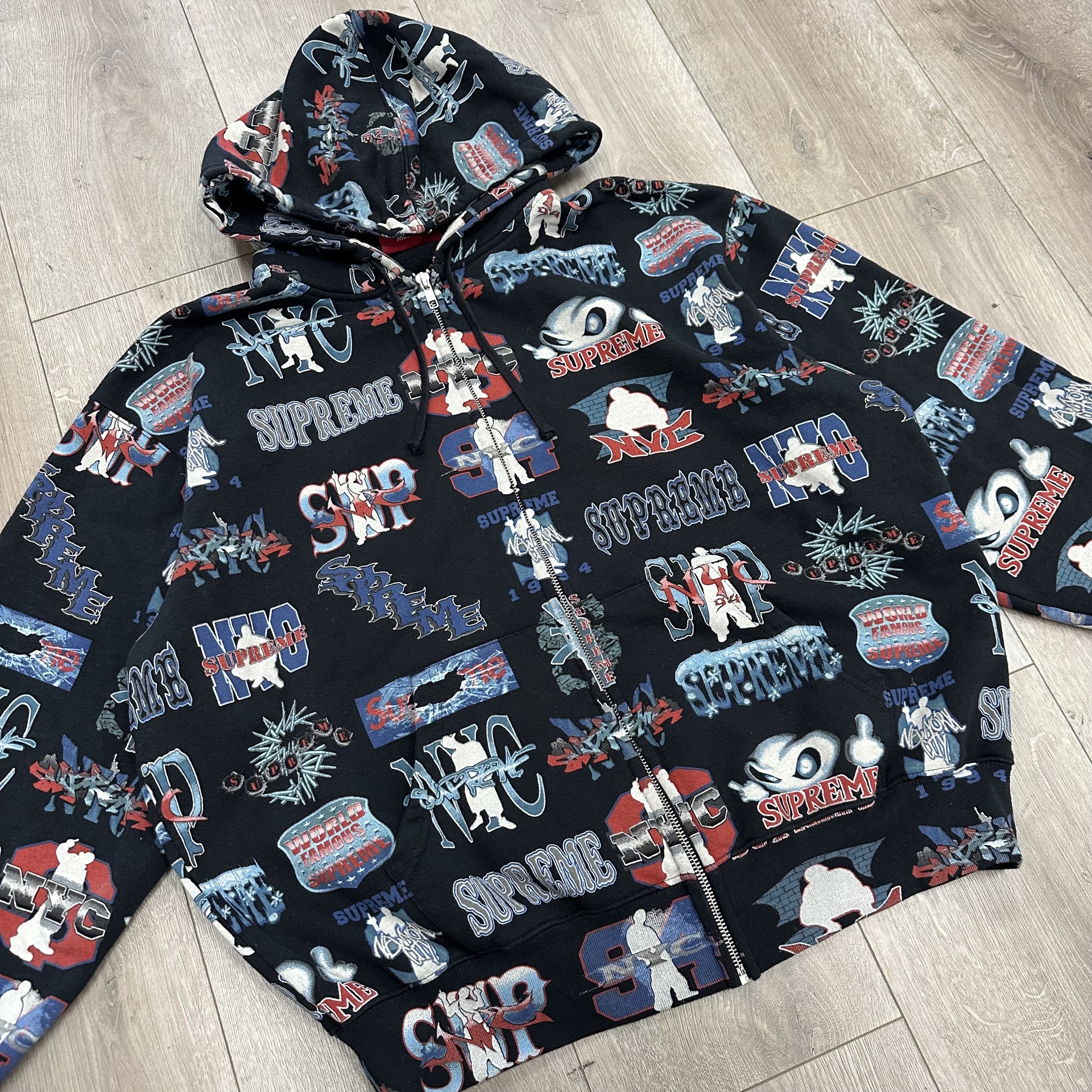 Supreme Flash Zip Up Hooded Sweatshirt • Pre-Owned [9720] - photo 1