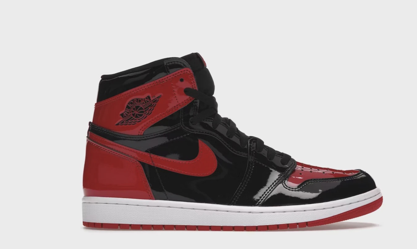 Air Jordan 1 Retro High Original Patent Black Red • Brand New [6071]