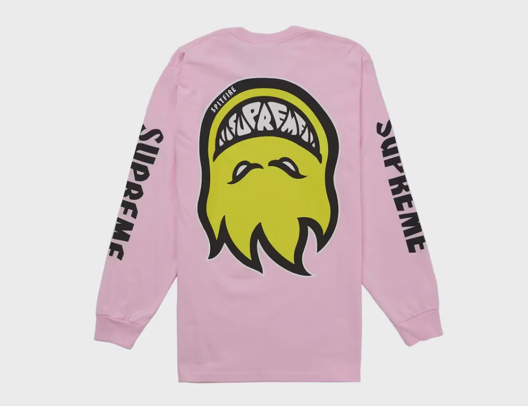 Supreme Spitfire Bighead L/S Tee Pink • Brand New [8672] - photo 1
