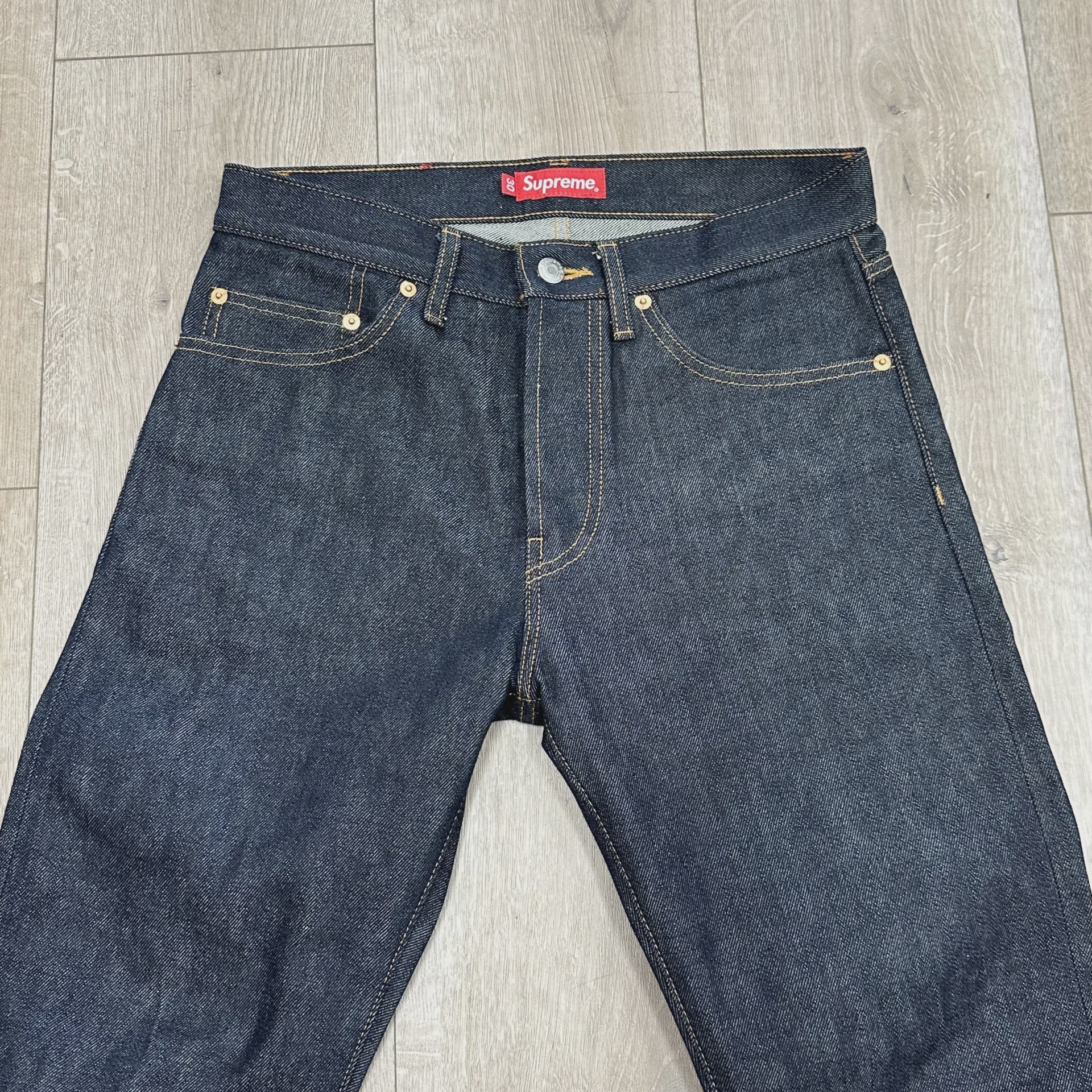 Supreme Rigid Slim Selvedge Jeans 'Rigid Indigo' • Pre-Owned [9010] - photo 3