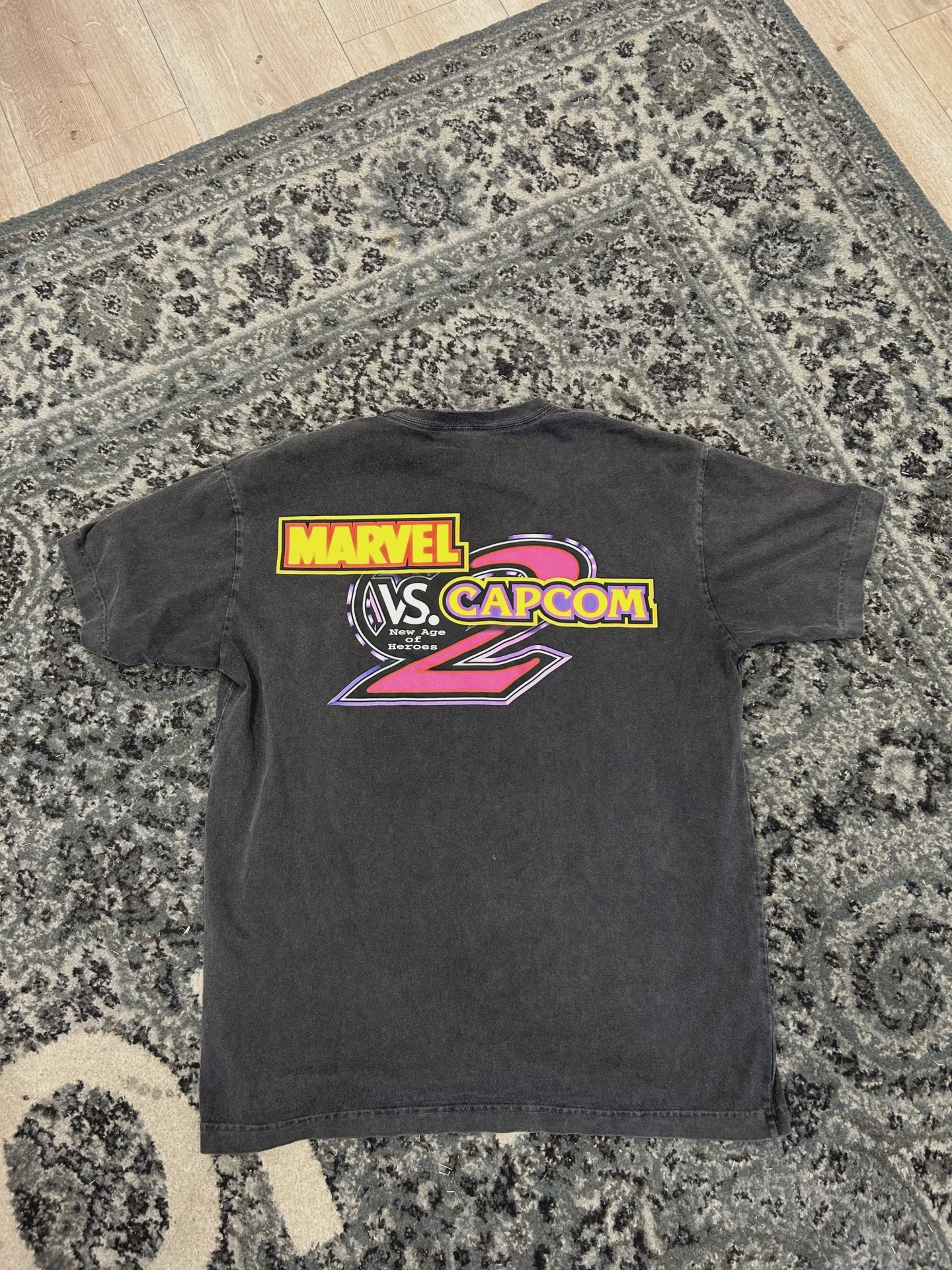 Kith x Marvel vs. Capcom Circus Vintage Tee 'Black • Pre-Owned [2045] - photo 2