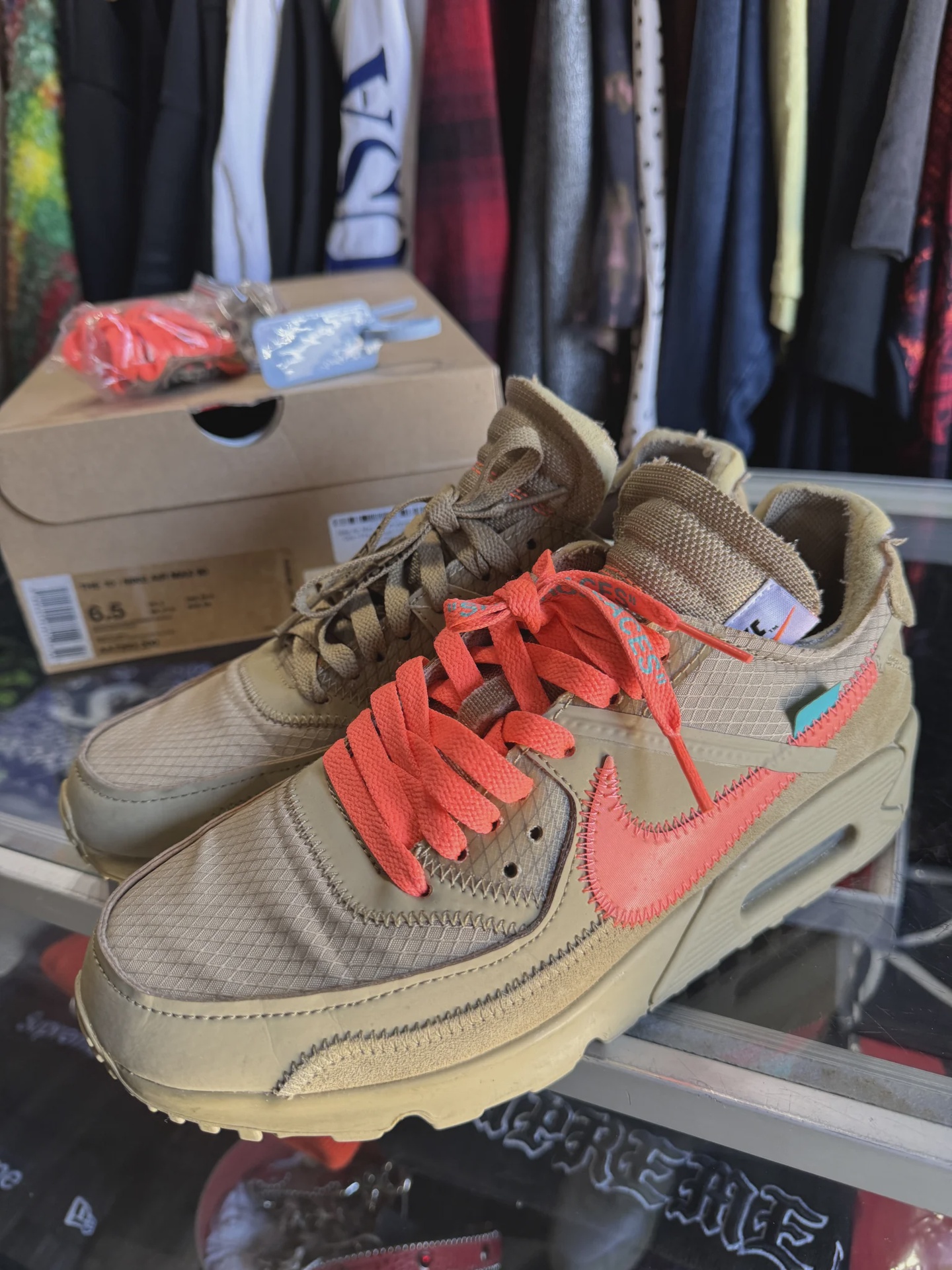 Nike Air Max 90 Off-White Desert Ore • Pre-Owned [8647] - photo 4