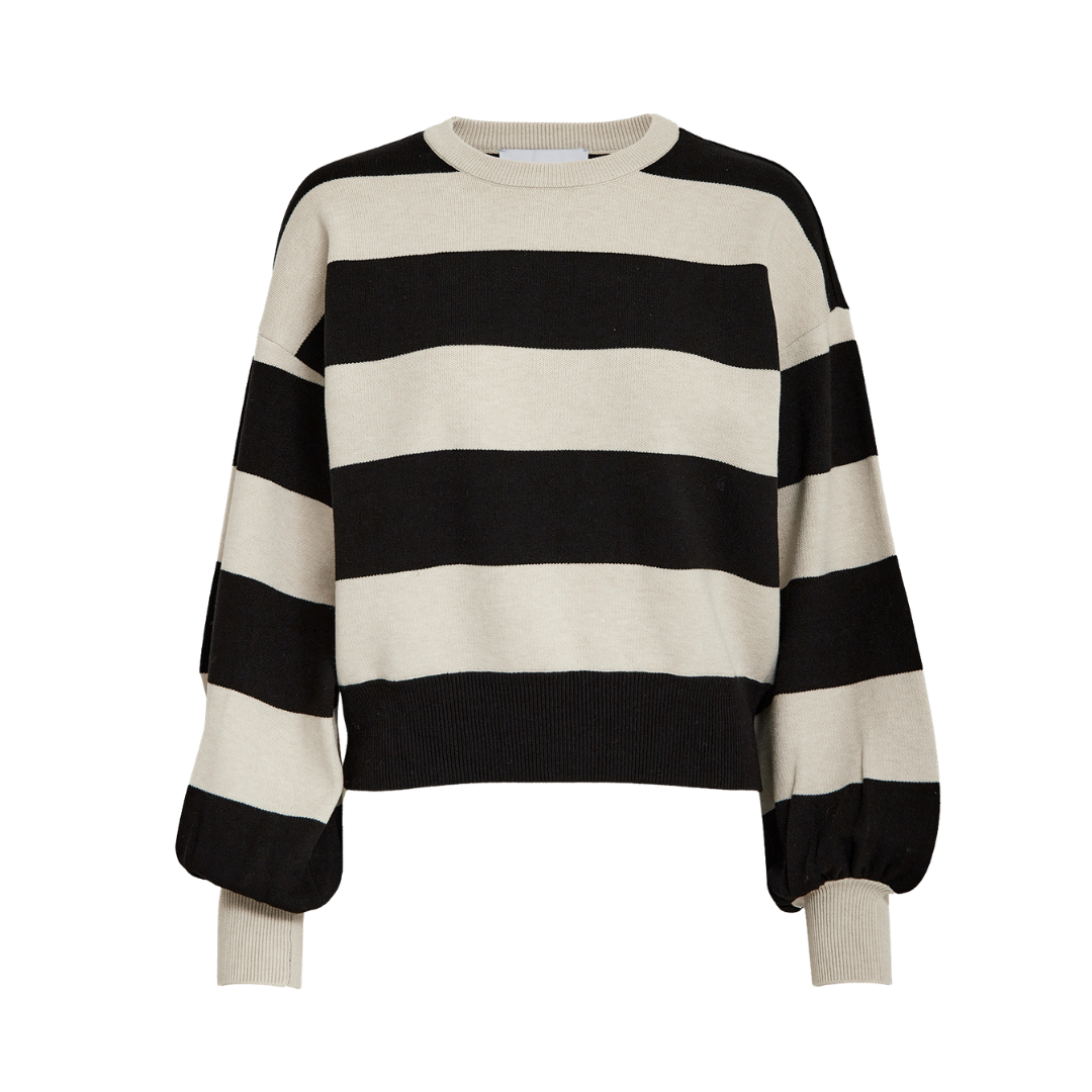 Lolly Knit Pullover · Sand Gray Stripe — foto 1