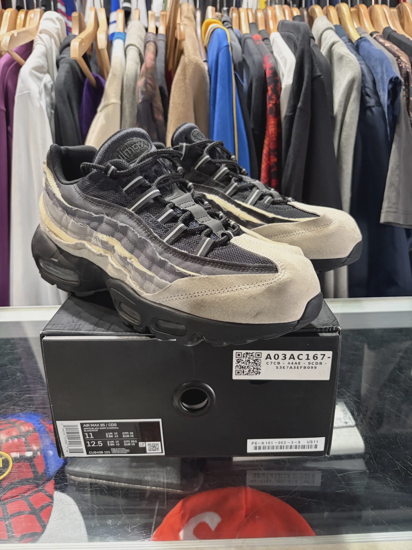 Nike Air Max 95 Comme des Garcons Black Grey • Pre-Owned [7279] - photo 2
