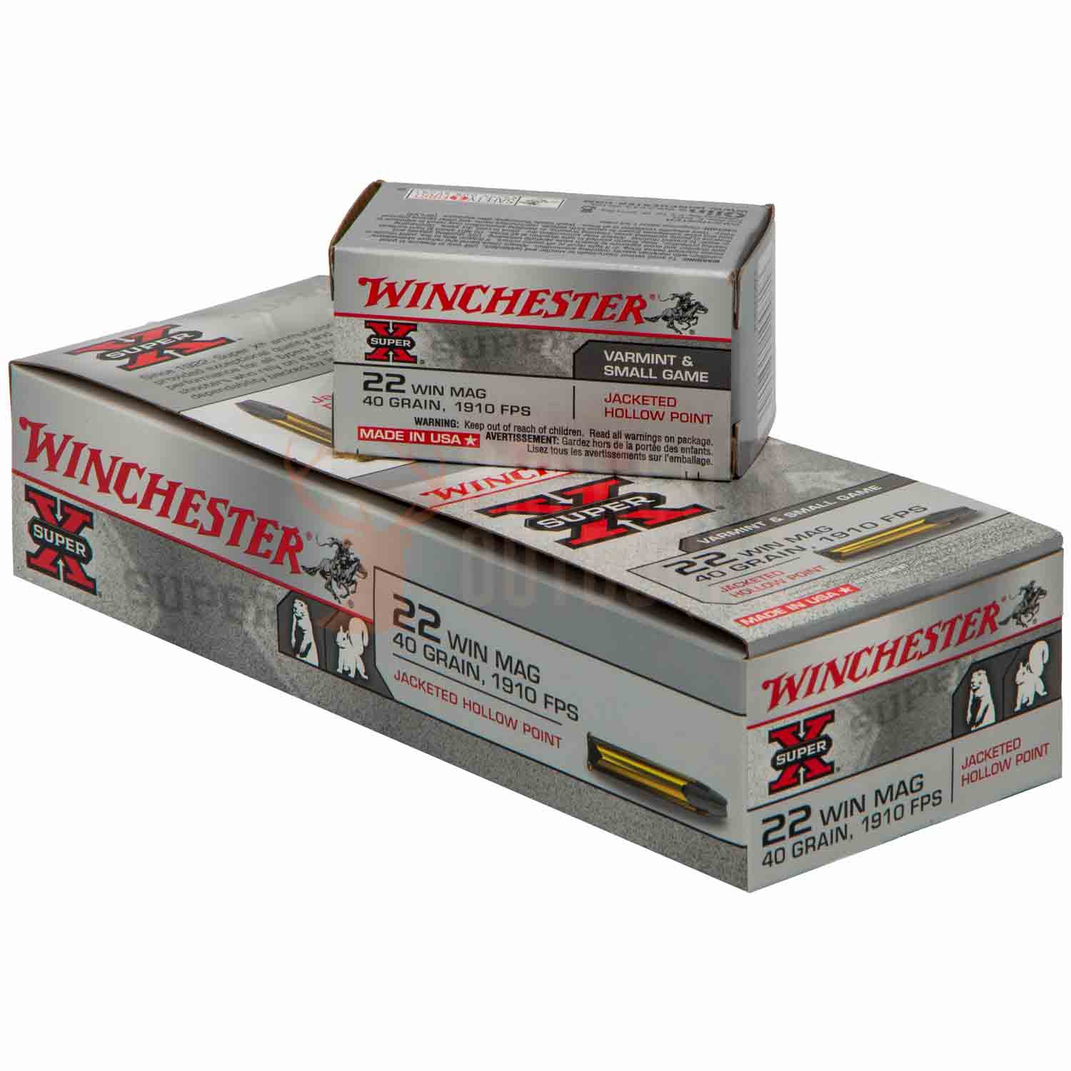 Winchester Super X .22WMR 40gr JHP 250 Rounds | Broncos Outdoors