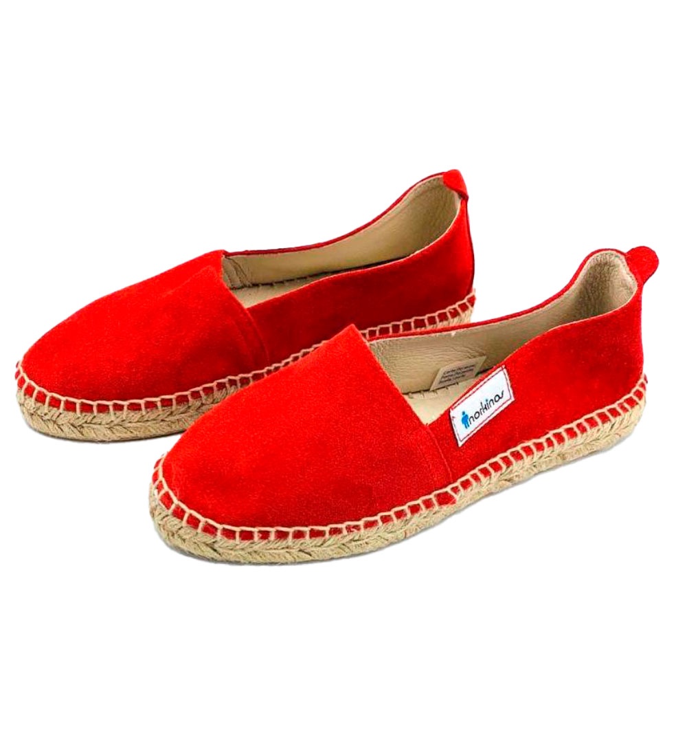 espadrille flat afelpado fuego