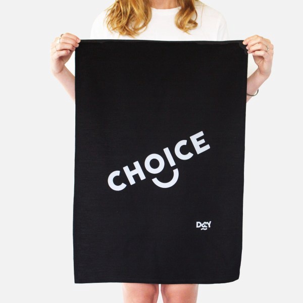 D&Y TEATOWEL - CHOICE BLACK