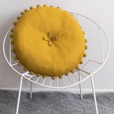 FELT CUSHION - MUSTARD