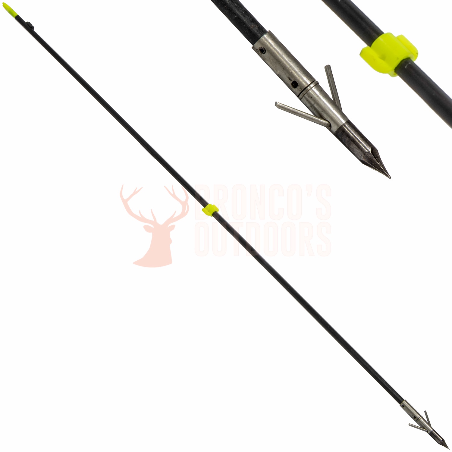 Man Kung 55LB Compound Bow - Lime + Bow fishing Kit