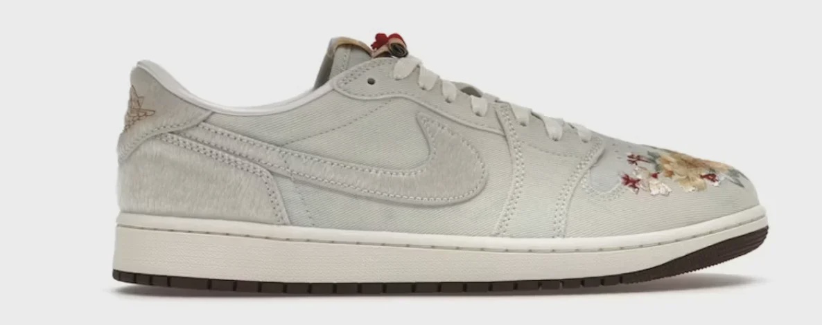 Jordan Jordan 1 Retro Low OG Football Grey Sail Light Chocolate - Size US M 10