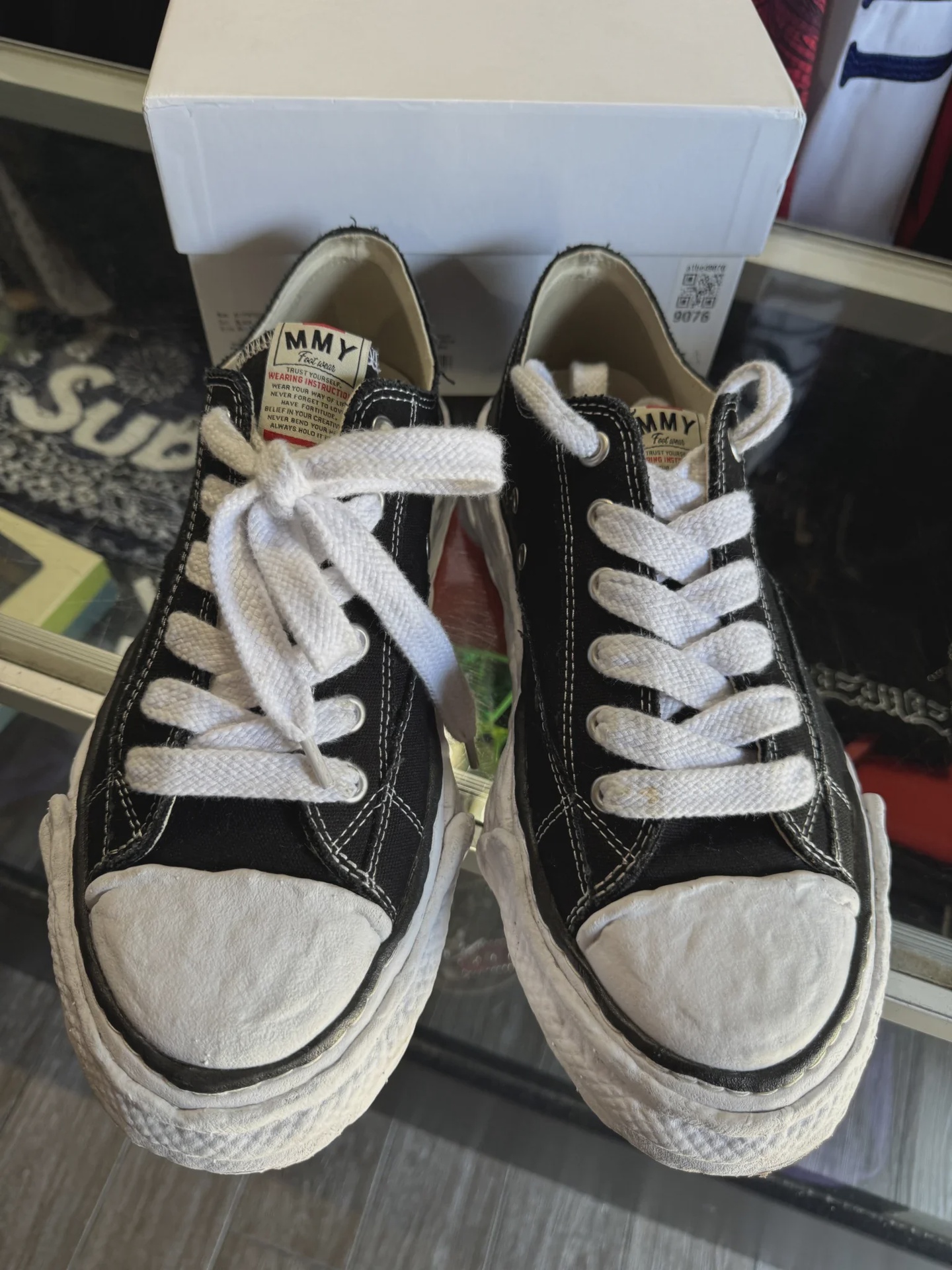Maison Mihara Yasuhiro Peterson 23 OG Sole Canvas Low Black • Pre-Owned [8181] - photo 2