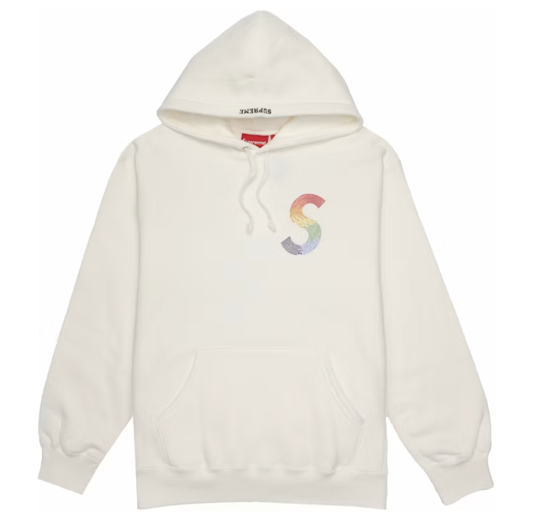 Supreme Swarovski S Logo Hooded Sweatshirt White - New